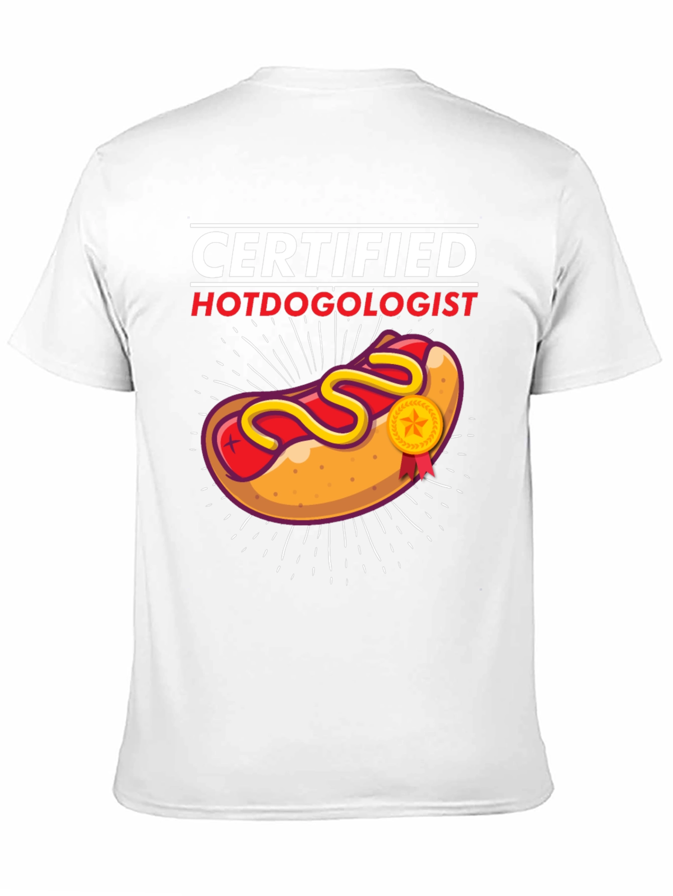 Black Certified Hotdogologist Black Graphic T-Shirt view 11
