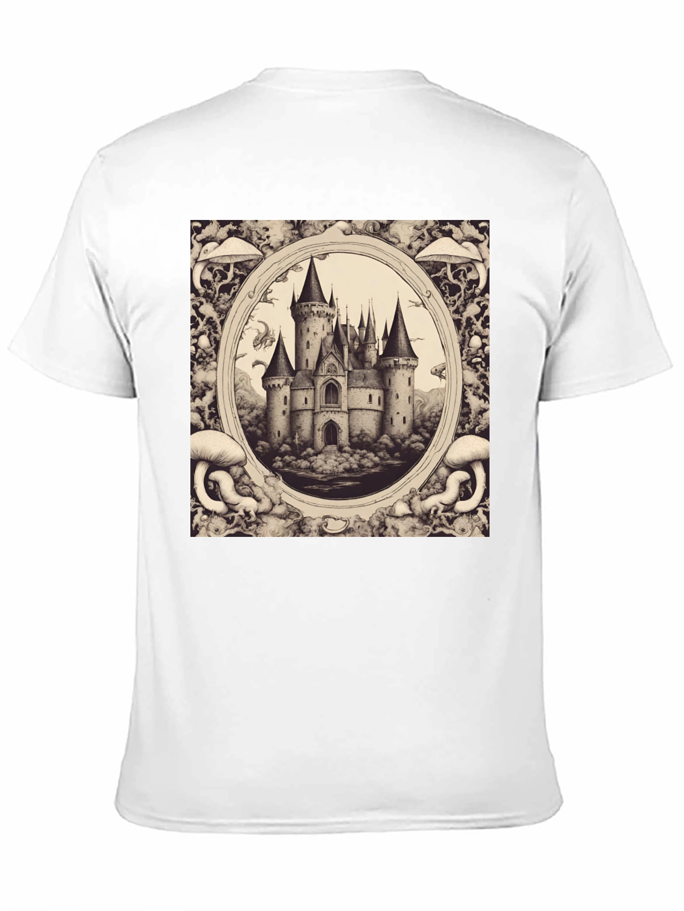 Black Castle Sketch Graphic Tee view 11
