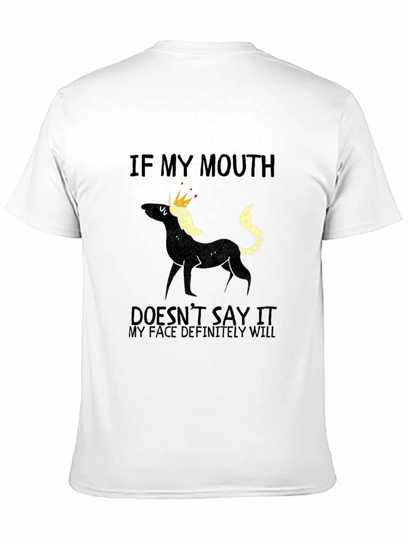 Black Sarcastic Unicorn Graphic T-Shirt - Black view 11