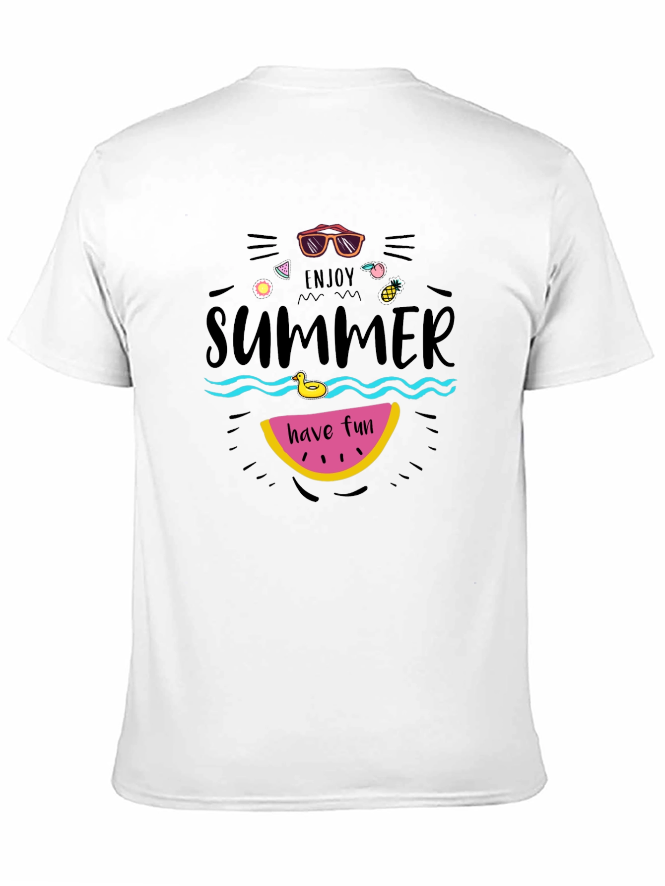 Black Enjoy Summer Graphic Tee - Fun in the Sun! view 11
