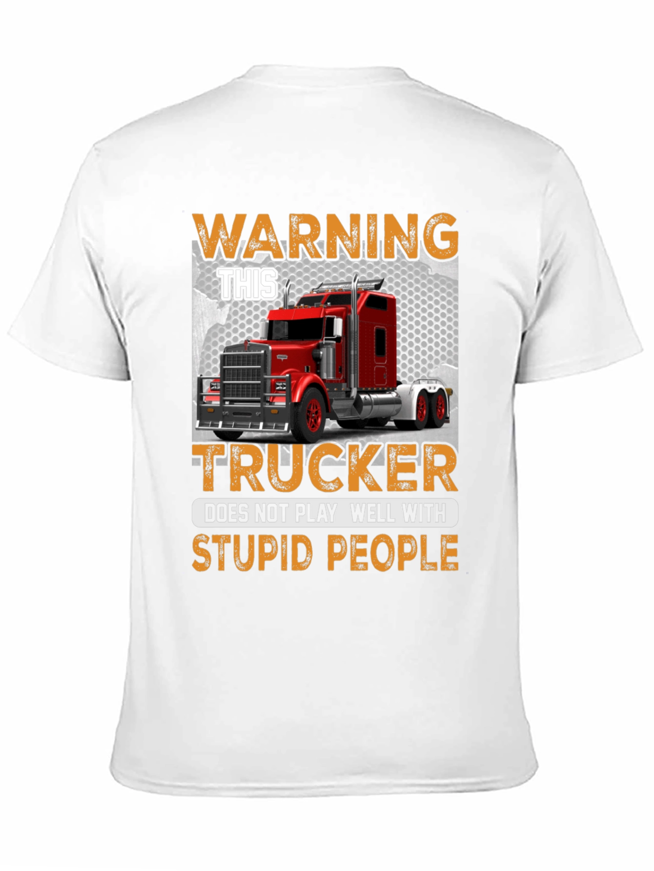 Warning Trucker Graphic Tee - 11