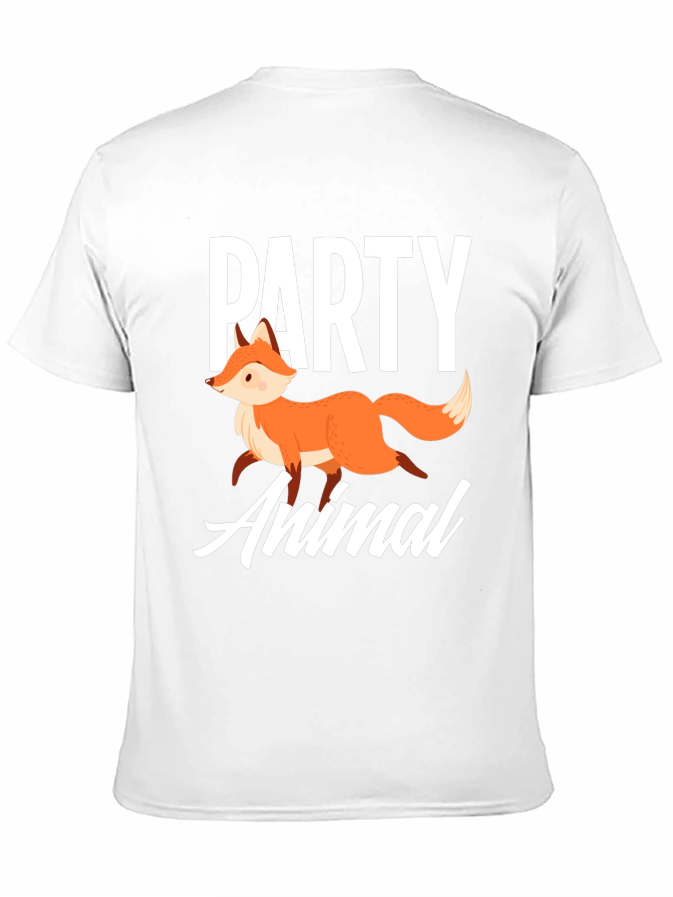 Black Party Animal Fox Graphic T-Shirt - Unisex view 11