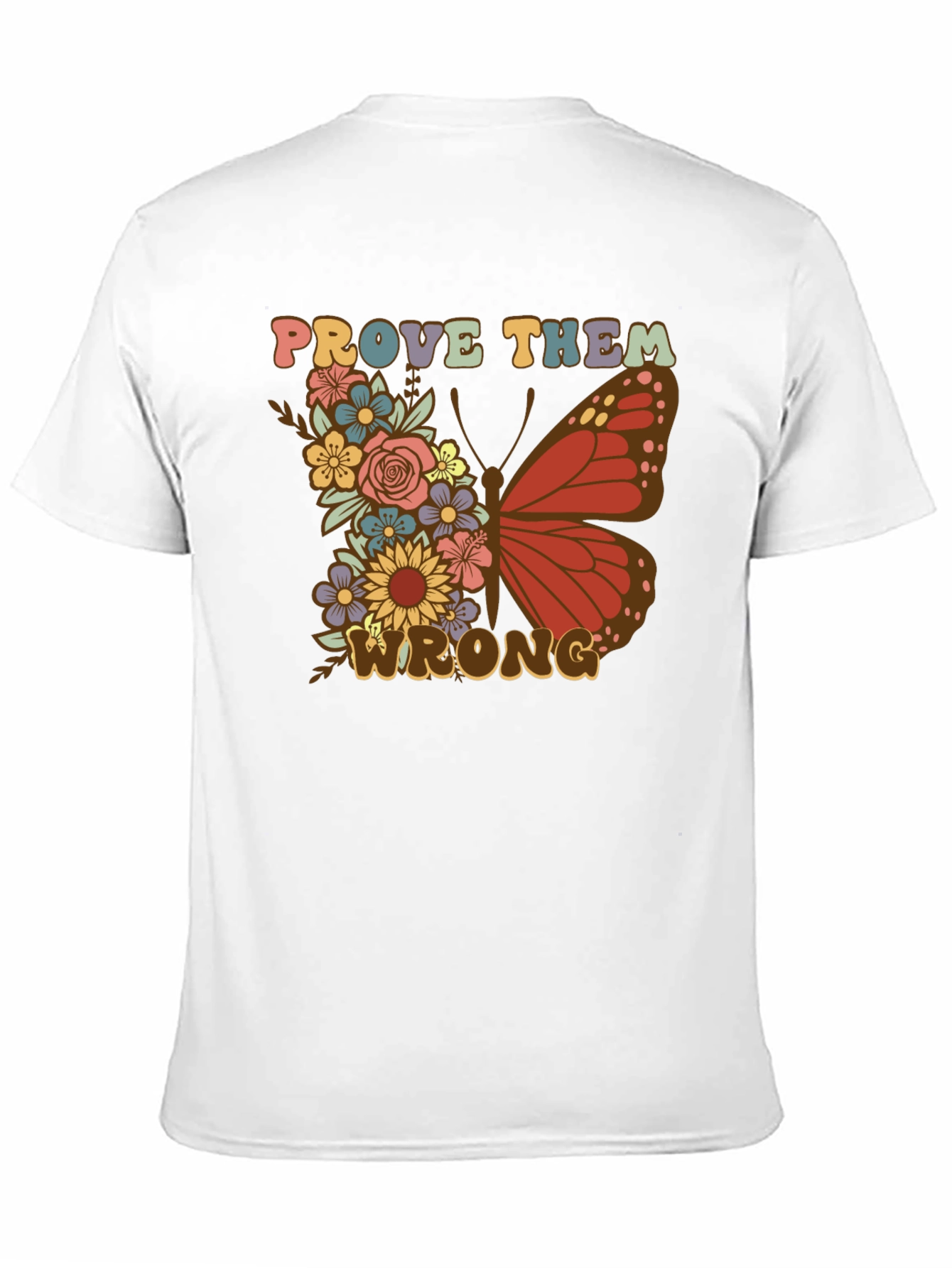 Black Floral Butterfly Prove Them Wrong Graphic Tee view 11