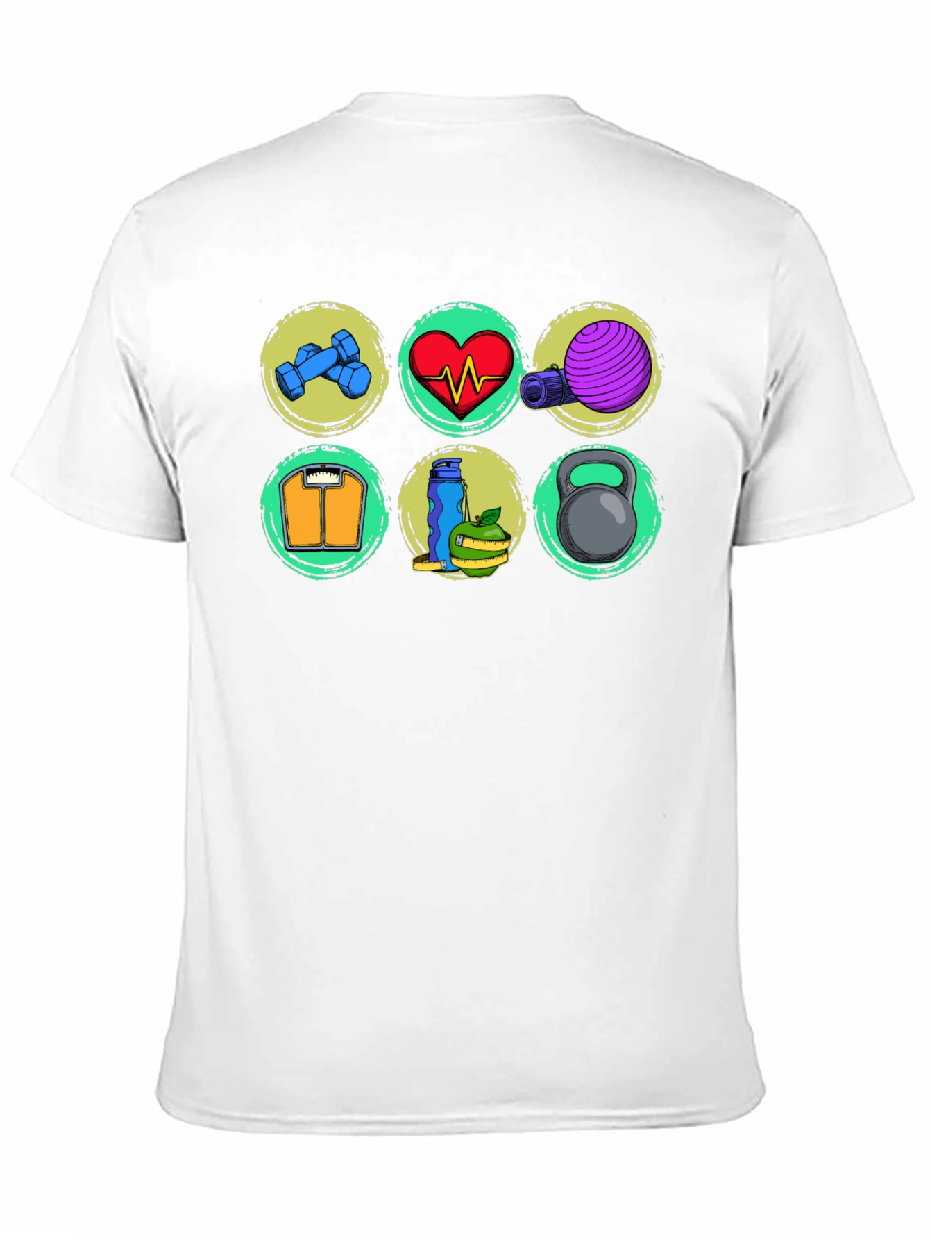 Black Fitness Icons T-Shirt - Gym & Workout Apparel view 11