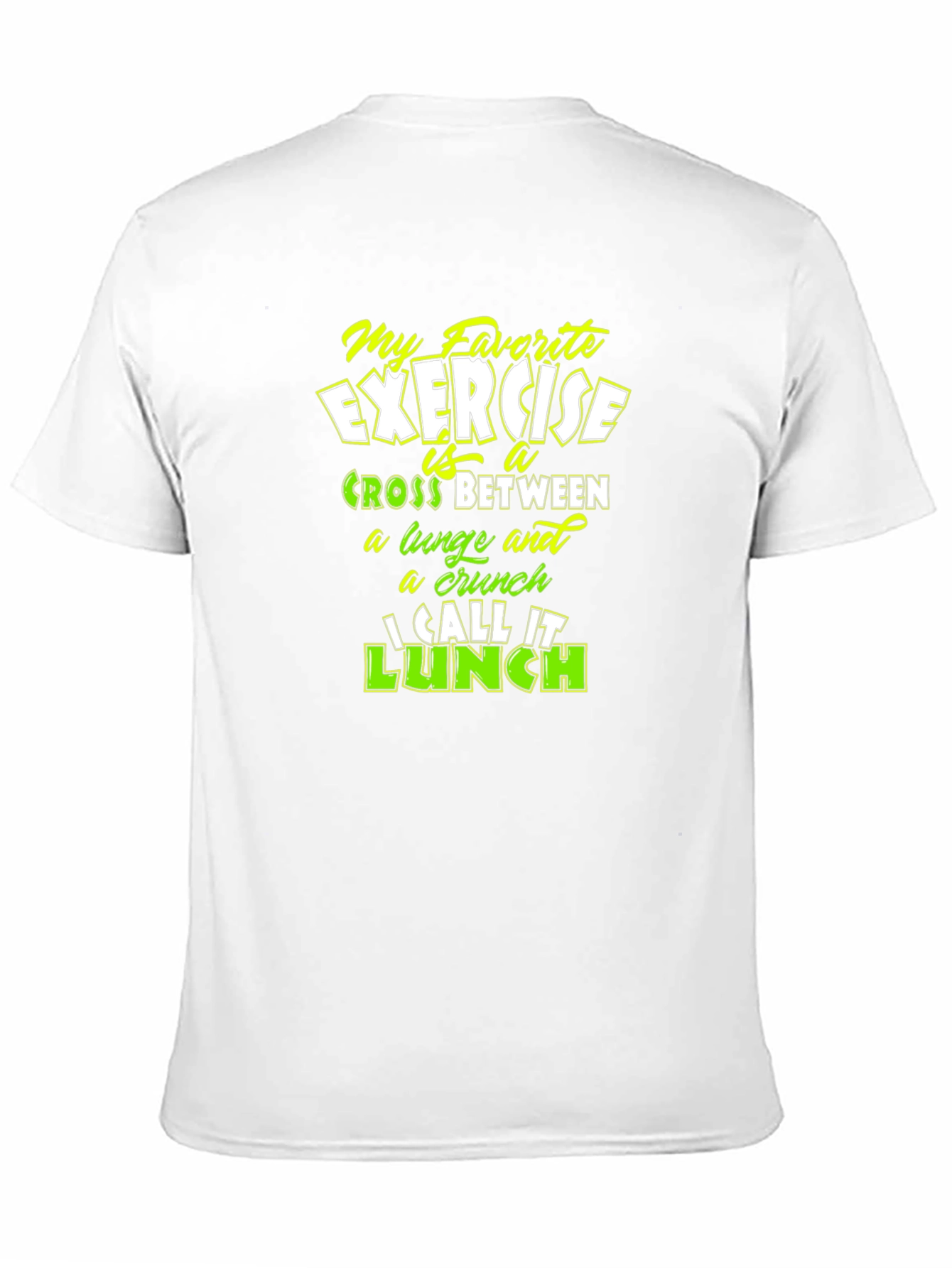 Black Funny Exercise Lunch Black T-Shirt view 11