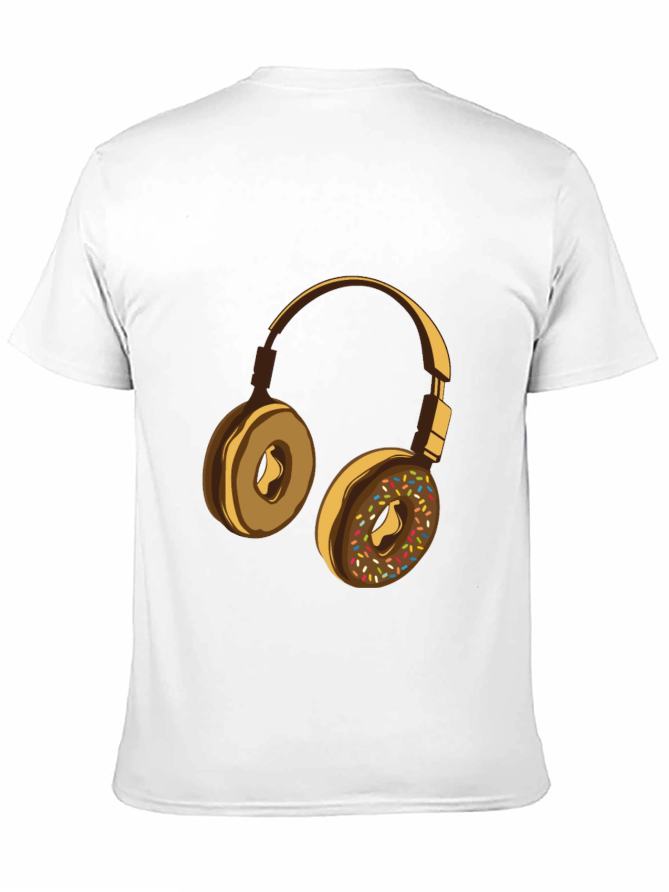 Black Donut Headphones Graphic Tee - Music Lover's Shirt view 11