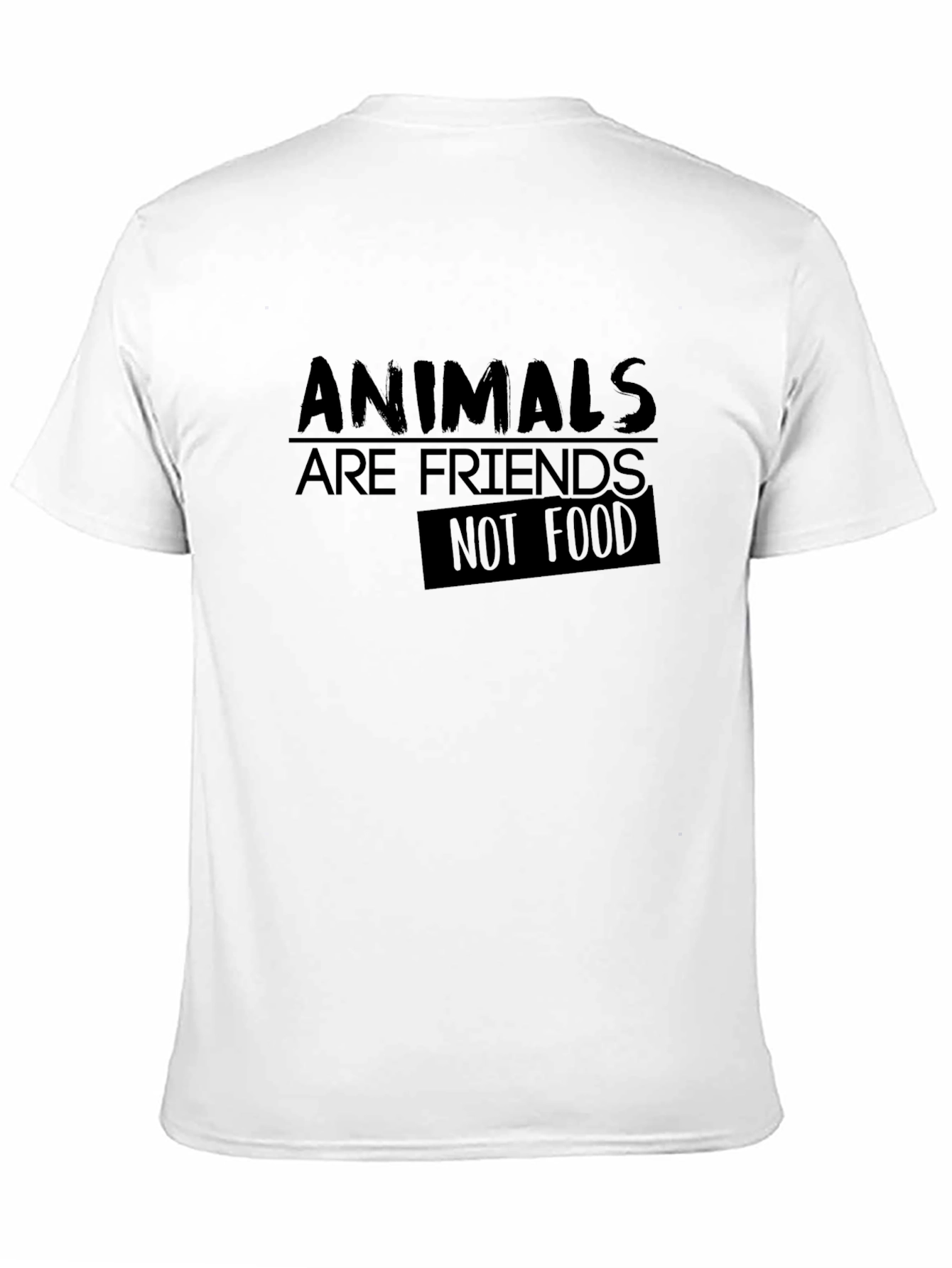 Black Animals Are Friends Not Food Tee view 11