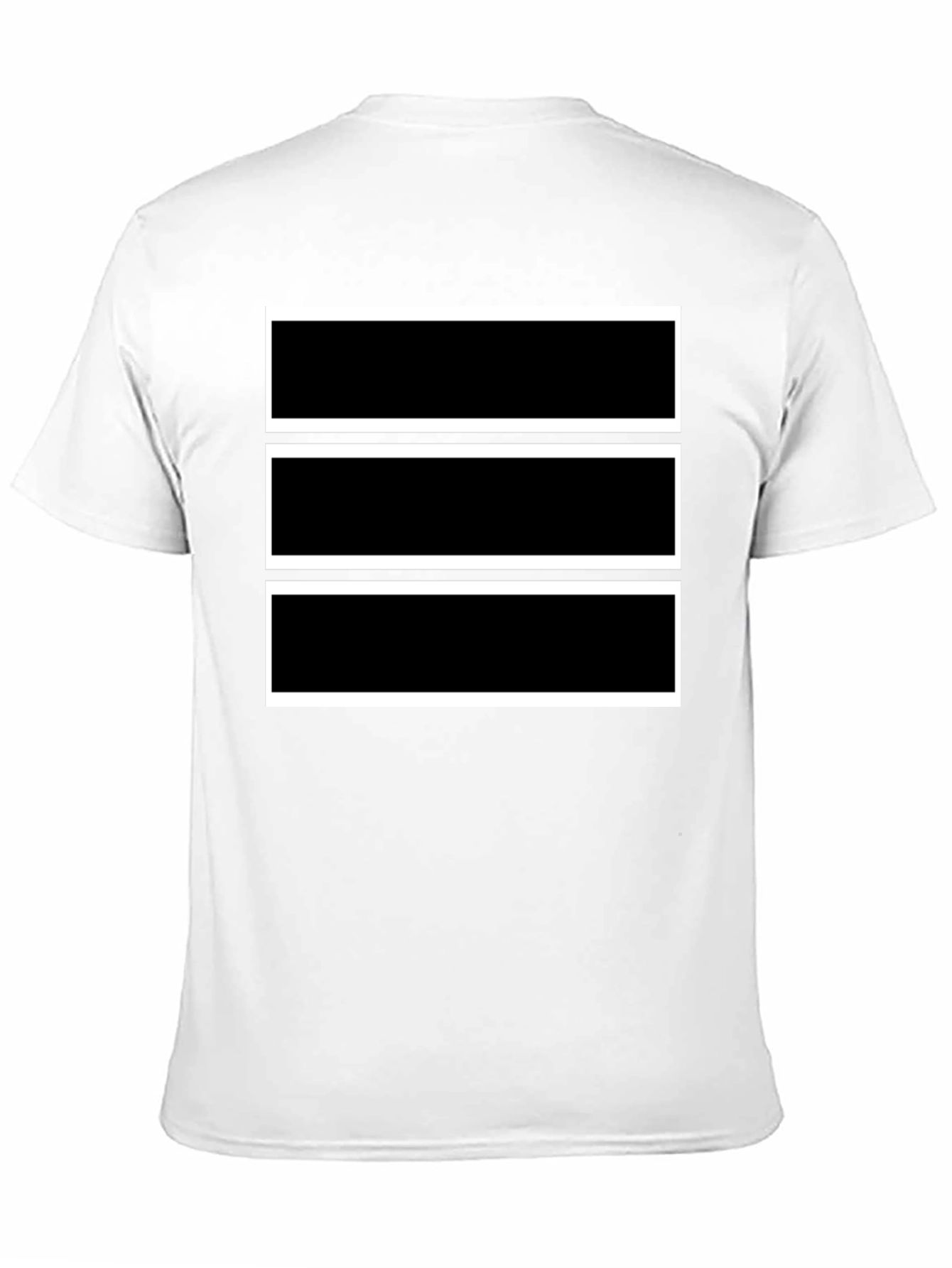 Black Black Tee with Bold Rectangular Design view 11