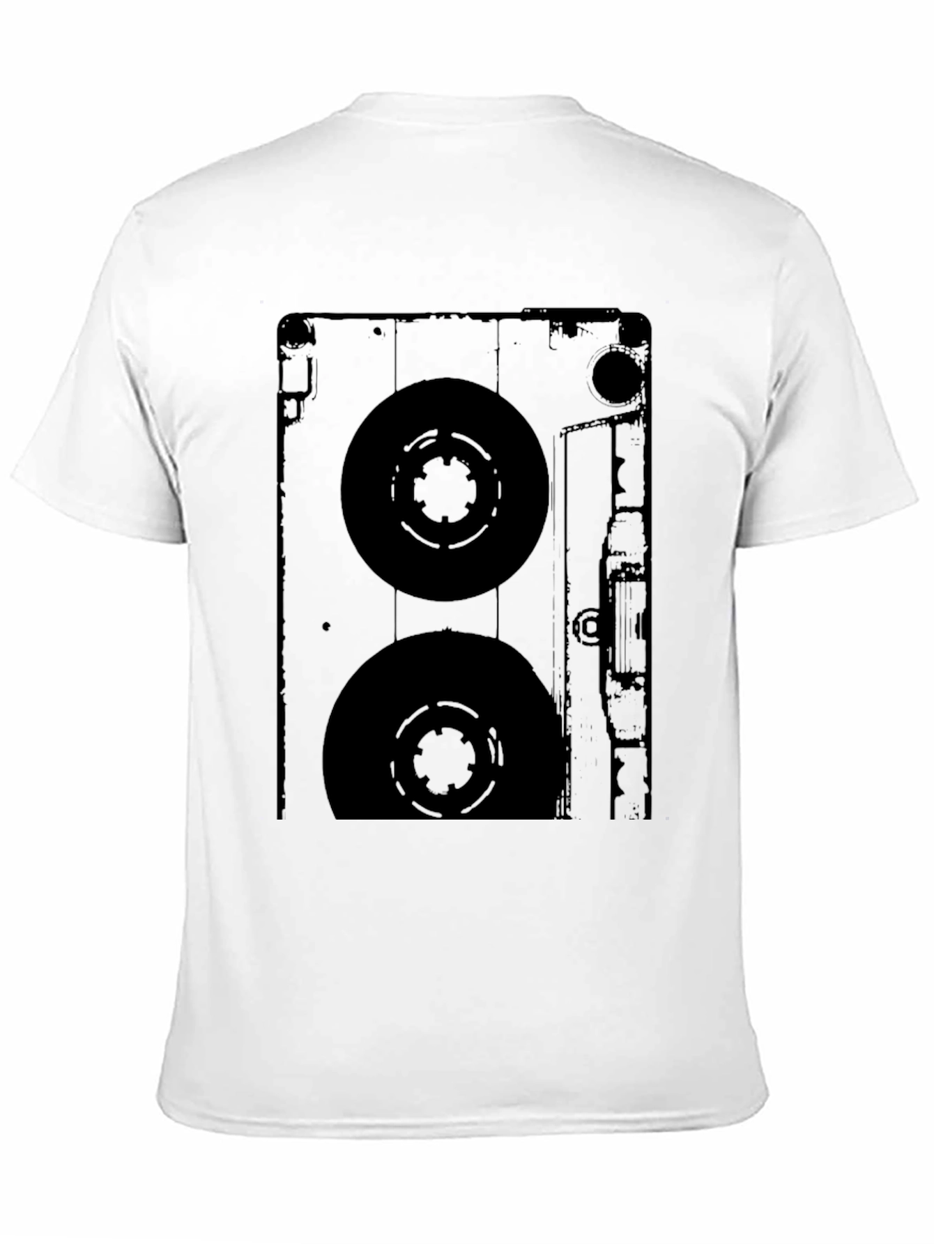 Black Retro Cassette Tape Black Graphic T-Shirt view 11