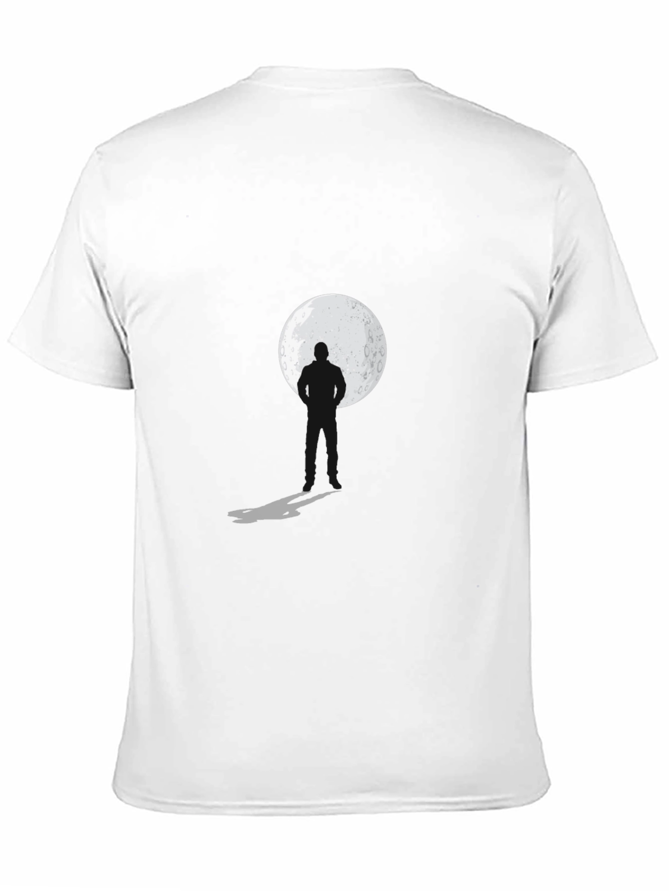 Black Silhouette Moon Graphic Black T-Shirt view 11