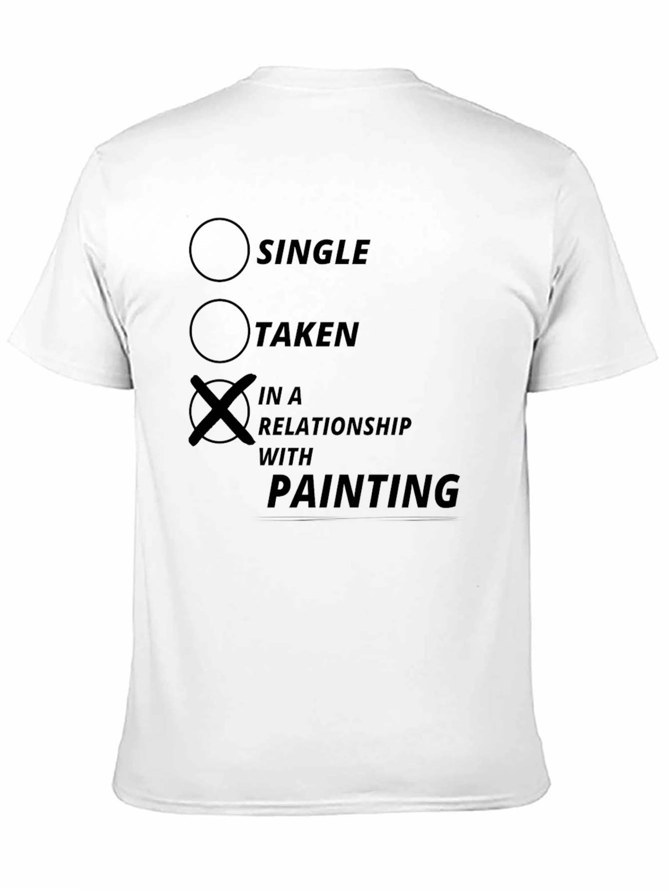 Black Relationship with Painting T-Shirt - Single Taken Artist Tee view 11
