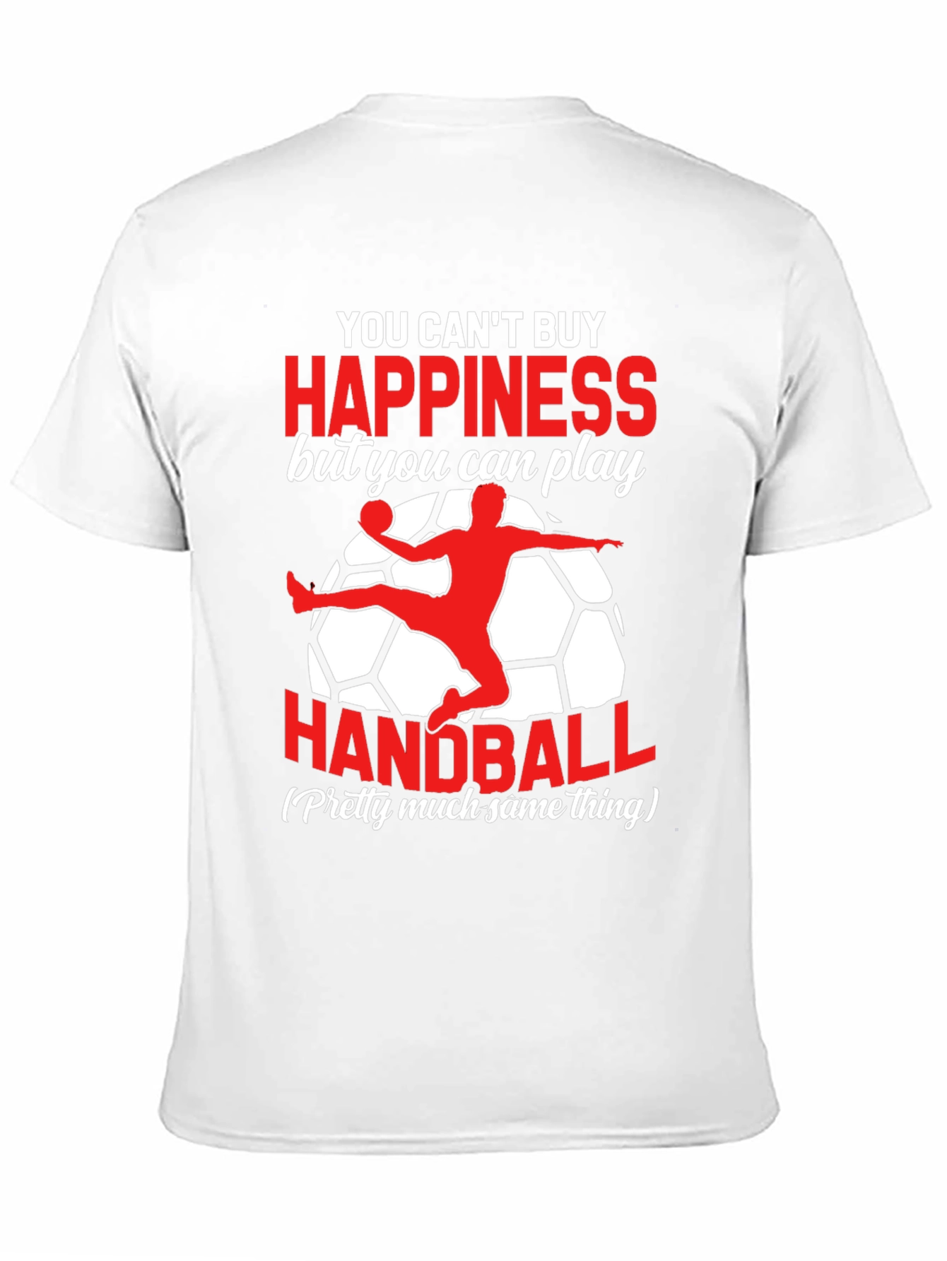 Black Funny Handball T-Shirt - Can't Buy Happiness view 11