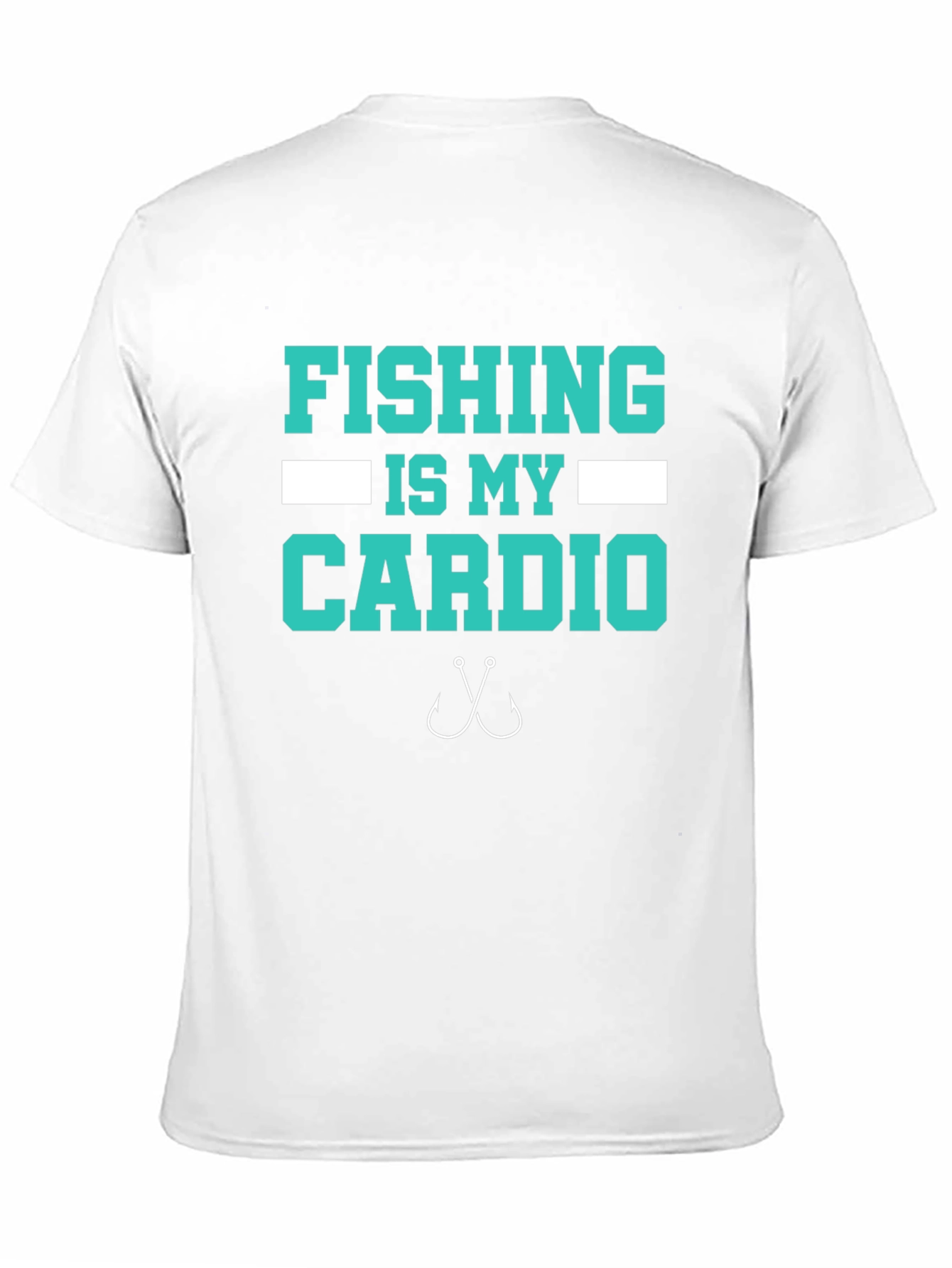 Black Fishing Is My Cardio T-Shirt - Black Cotton Tee view 11