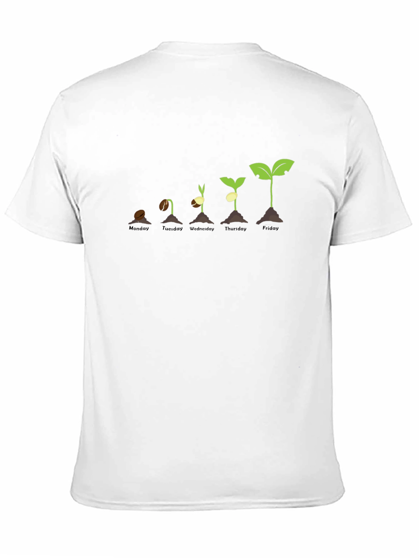 Black Plant Growth Stages T-Shirt - Black Cotton Tee view 11