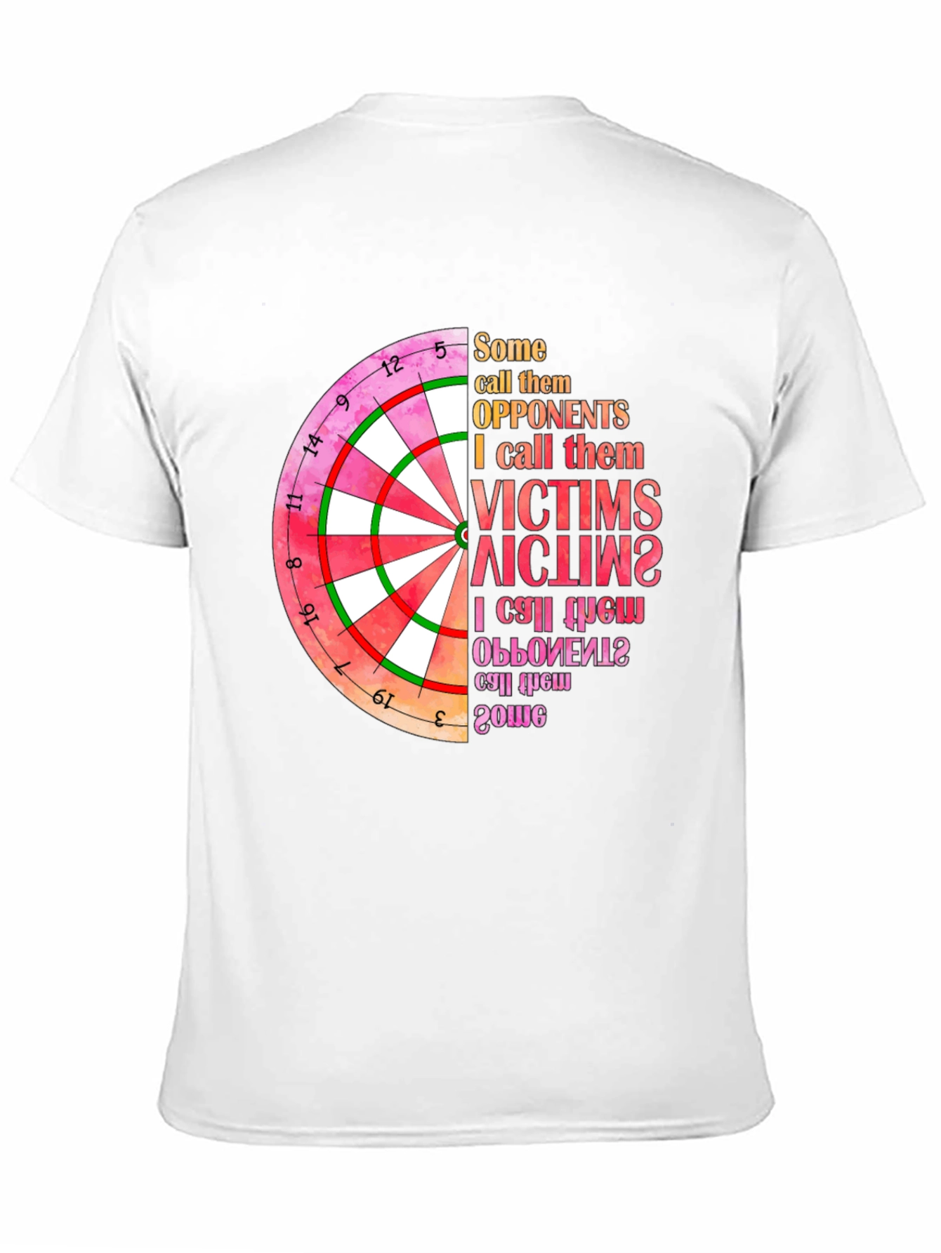 Black Dartboard Graphic T-Shirt: Opponents to Victims view 11
