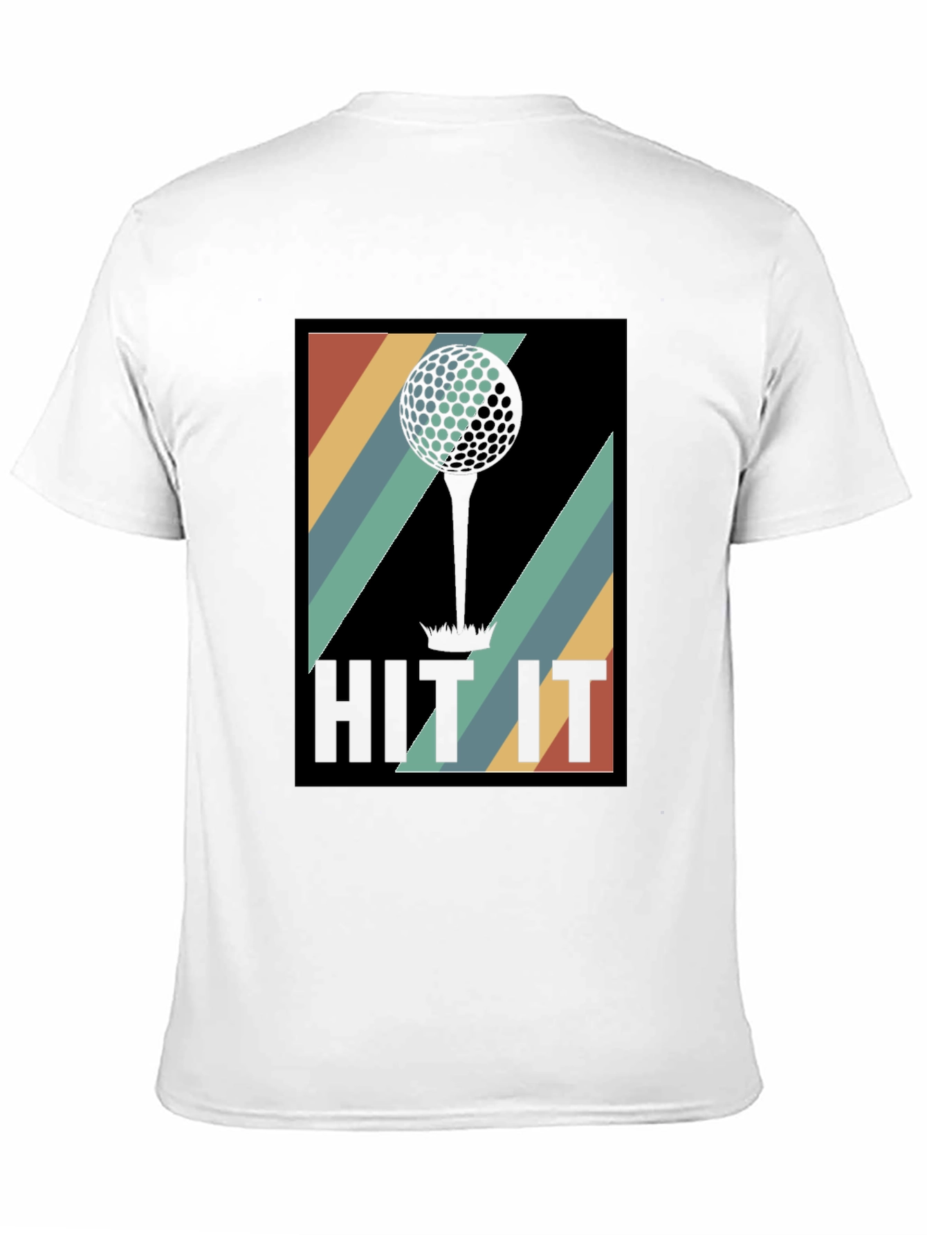 Black Retro Golf Ball Tee T-Shirt - Hit It! view 11