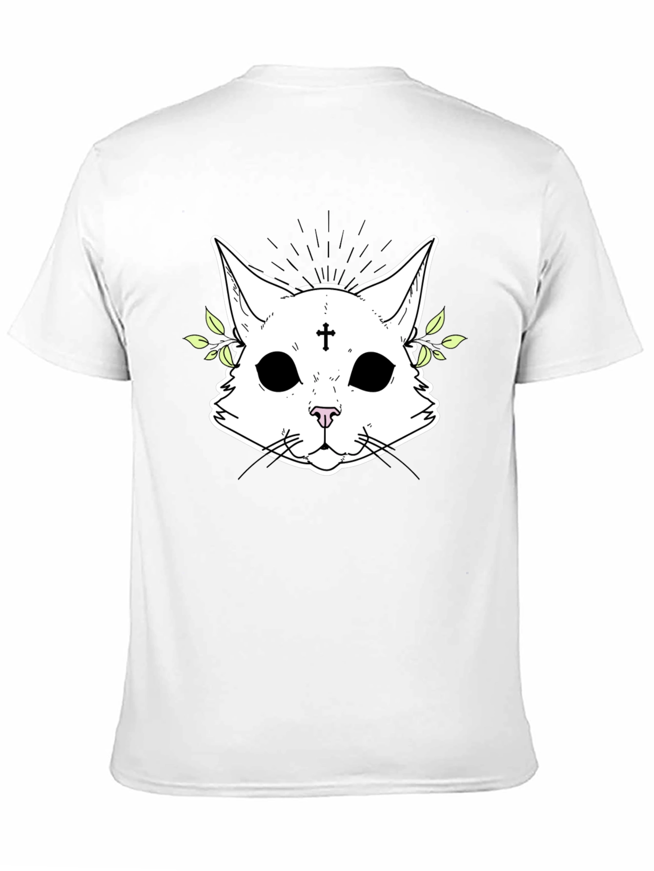 Black Mystic Cat Graphic T-Shirt view 11