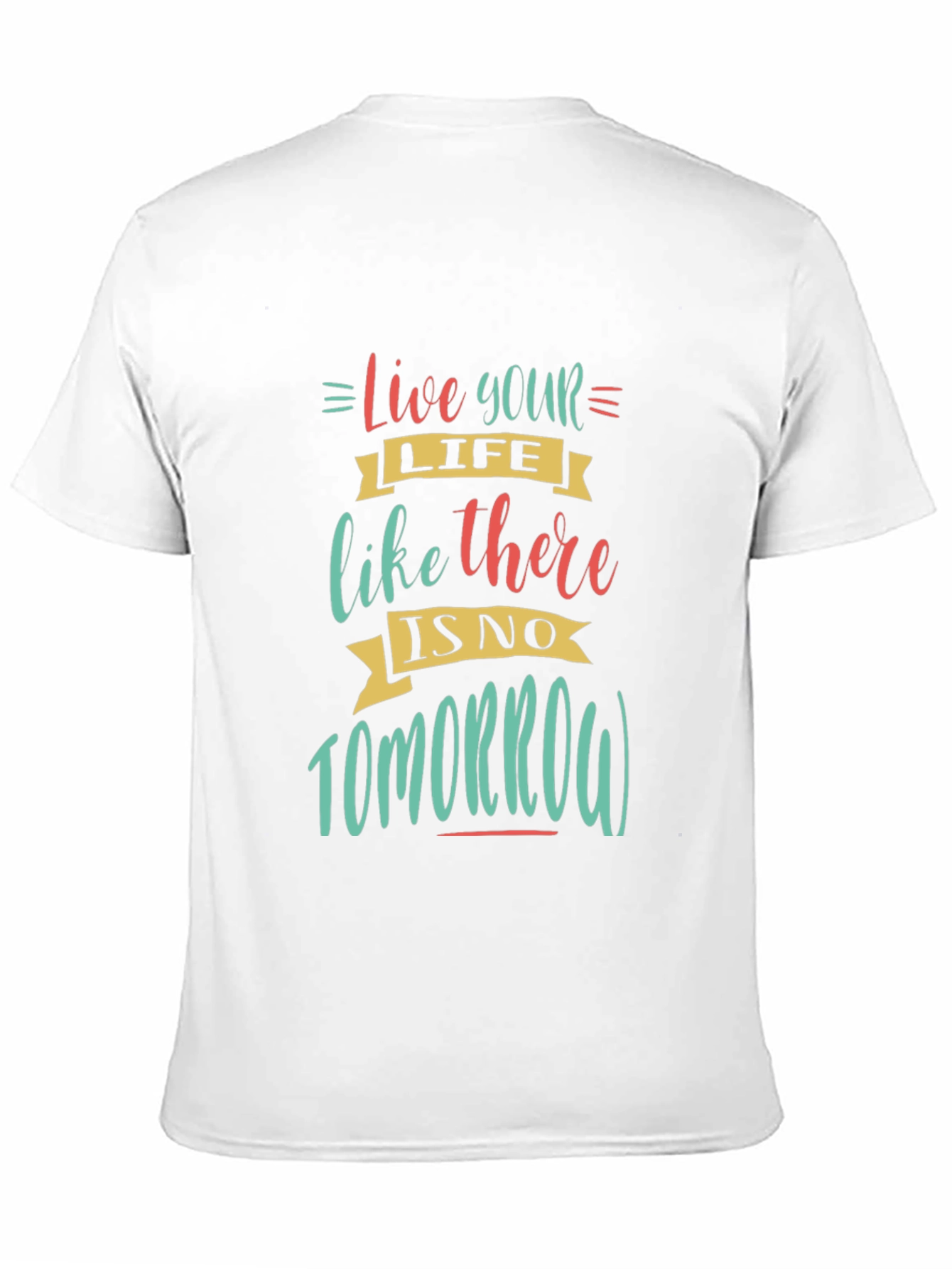 Black Live Your Life Graphic Tee view 11