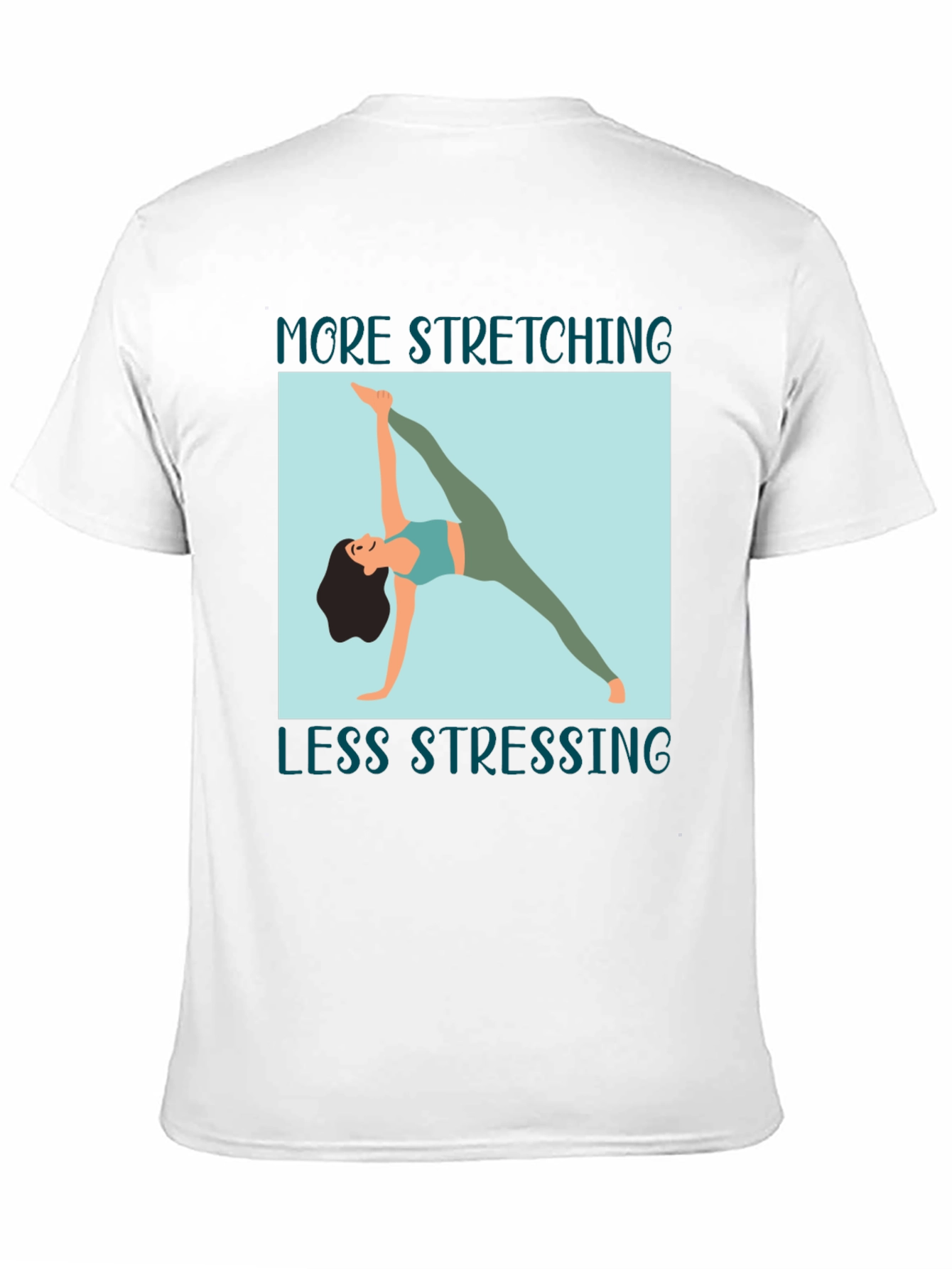 Black Stretching Graphic Tee: More Stretching, Less Stressing view 11