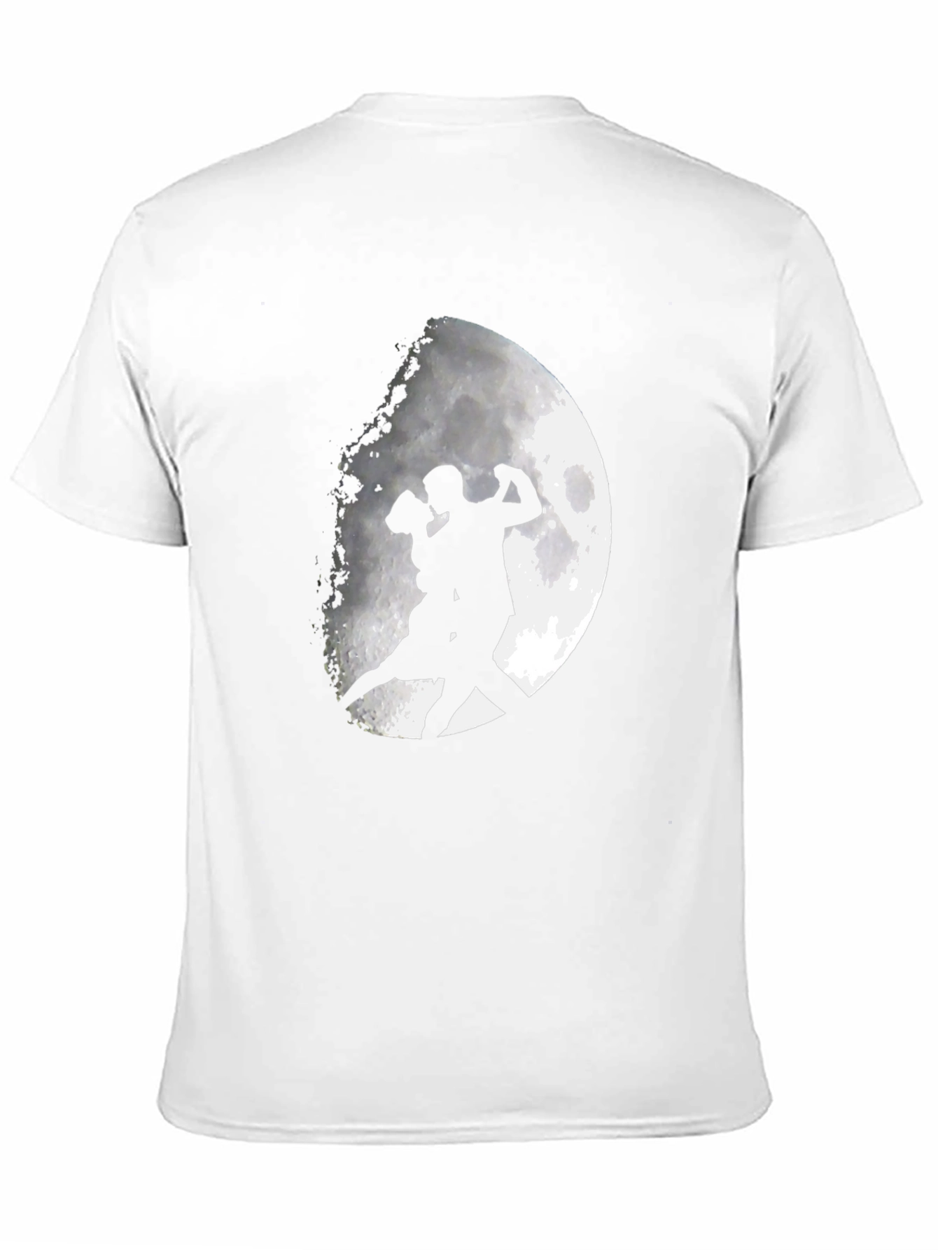 Black Romantic Tango Couple Moon Graphic T-Shirt - Black view 11