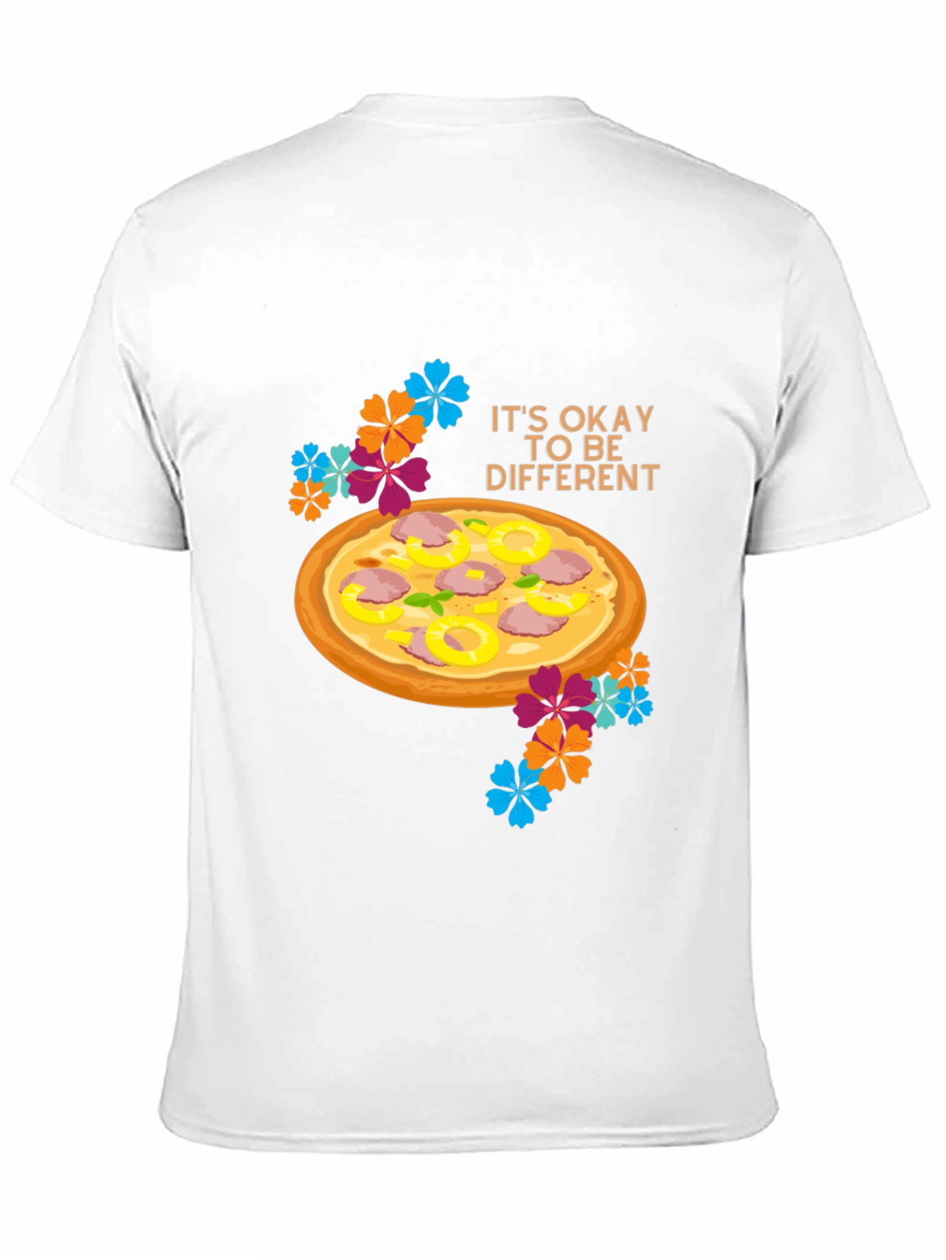 Black Pizza Be Different Graphic T-Shirt view 11