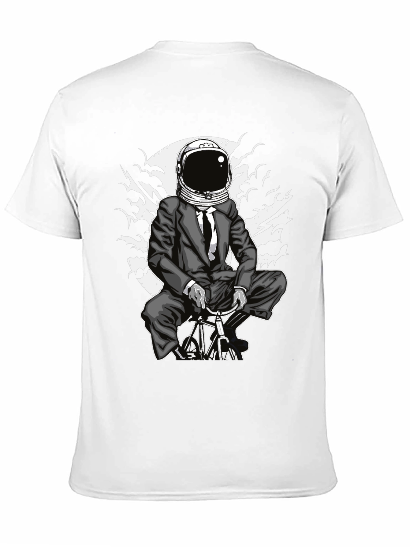 Black Astronaut Biker Black T-Shirt - Unique Graphic Tee view 11