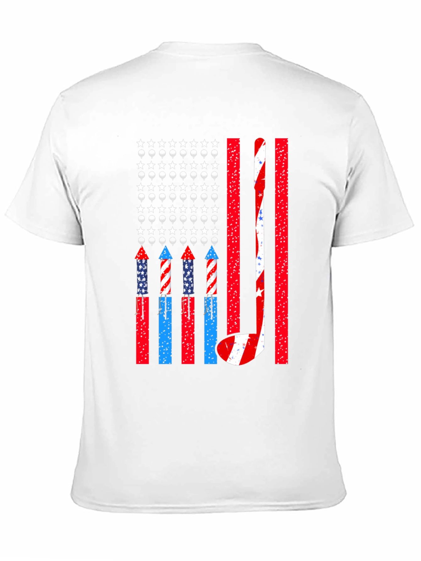 Black Patriotic Hockey USA Flag T-Shirt view 11