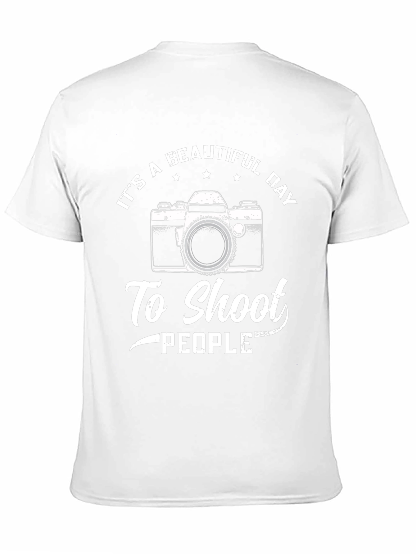 Black Funny Photography T-Shirt - It's a Beautiful Day to Shoot People view 11