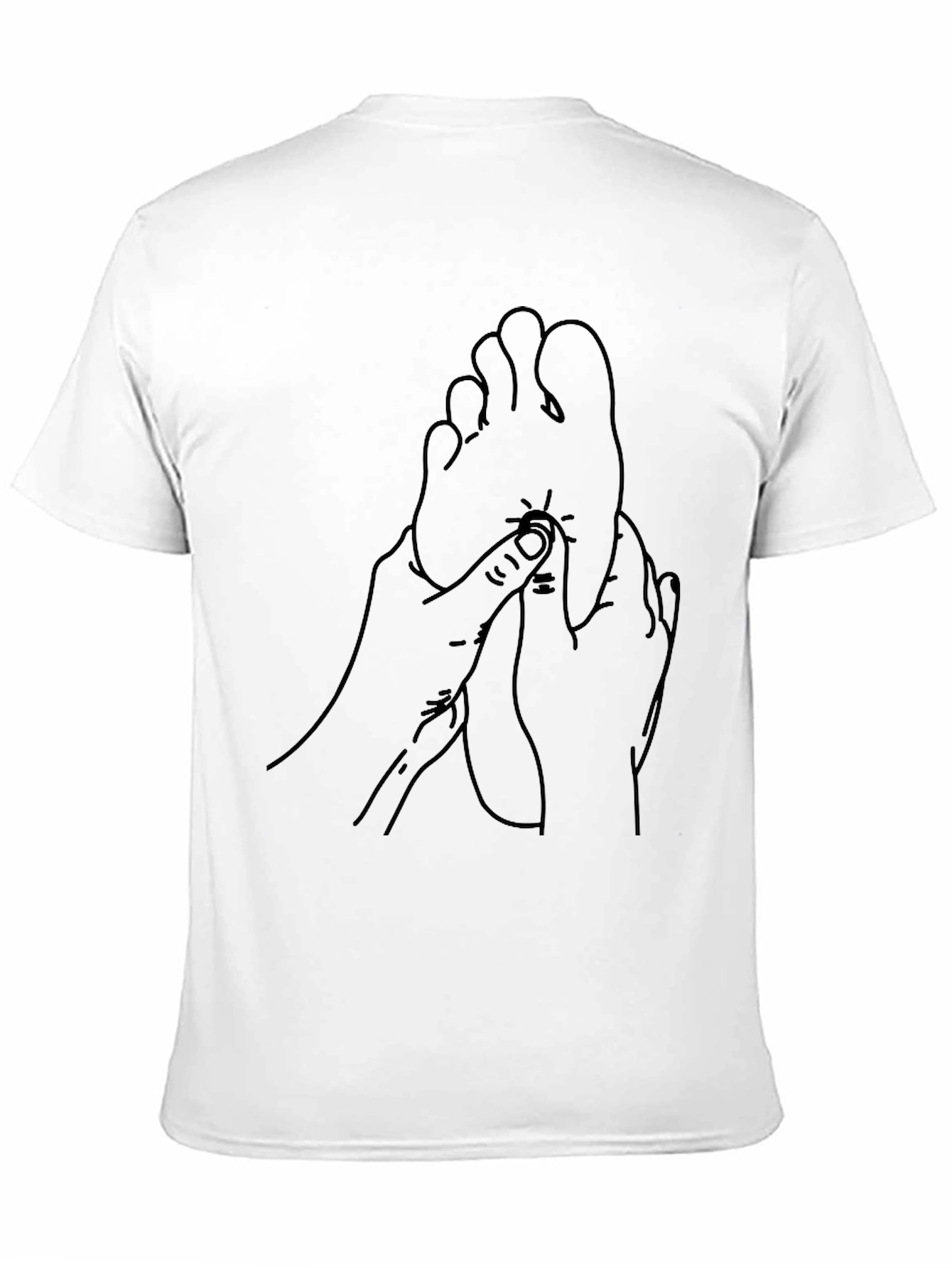 Black Black T-Shirt with Foot Massage Graphic view 11