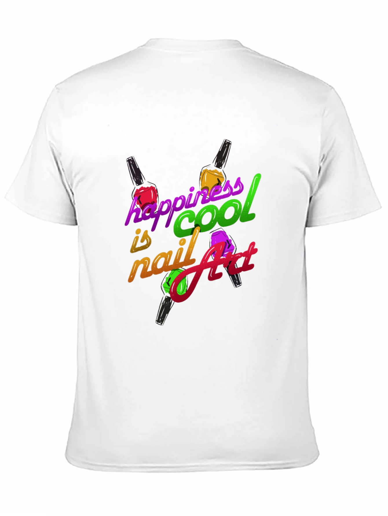 Black Happiness is Cool Nail Art T-Shirt view 11