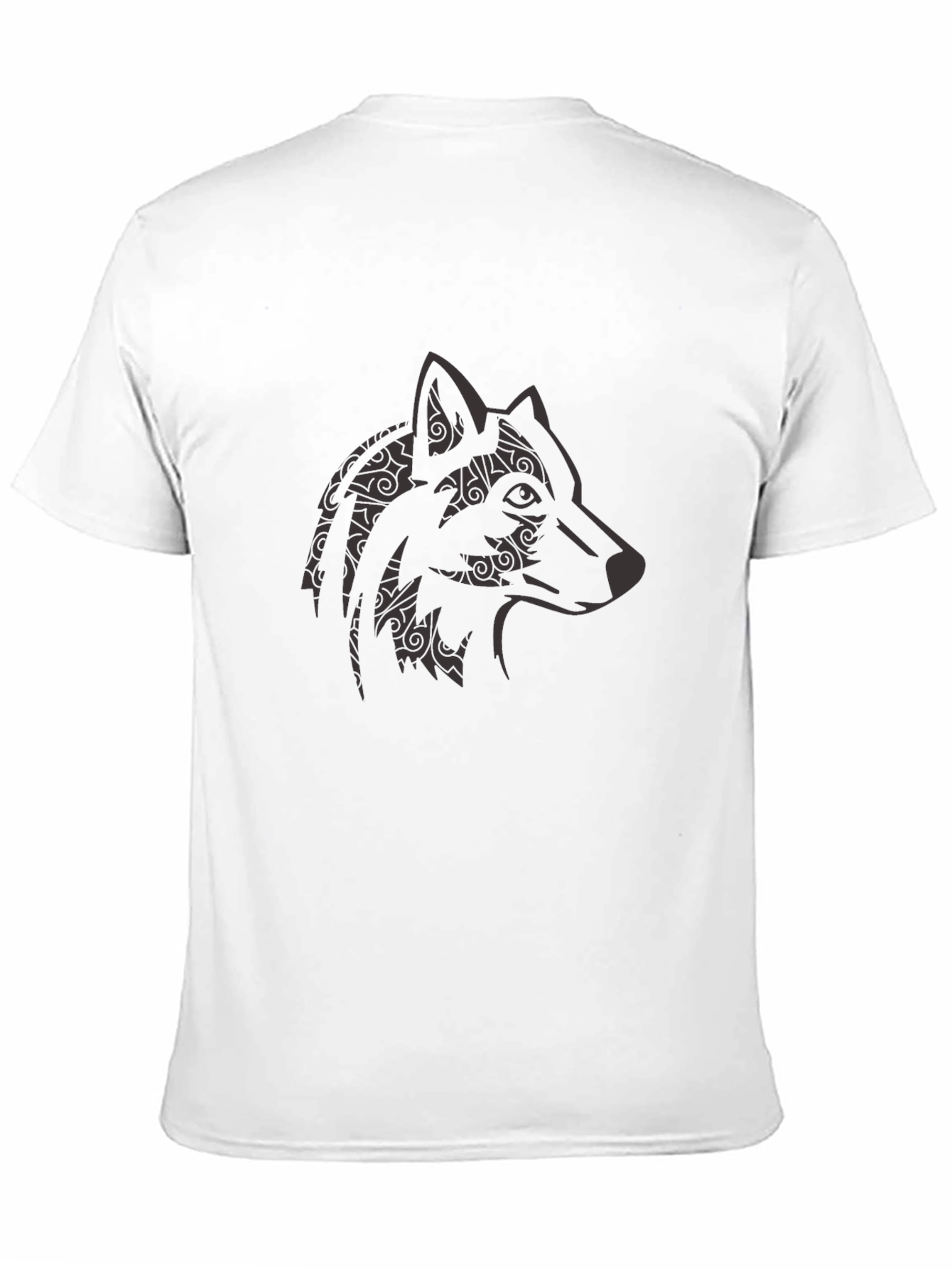 Black Black Wolf Graphic Tee - Stylish Animal Print Shirt view 11