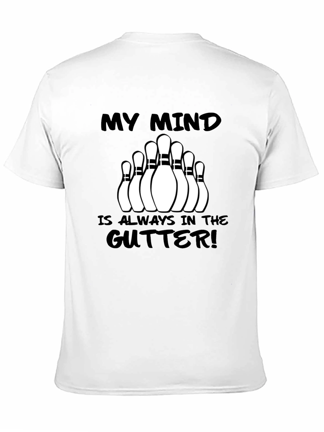 Black My Mind is Always in the Gutter Bowling T-Shirt view 11