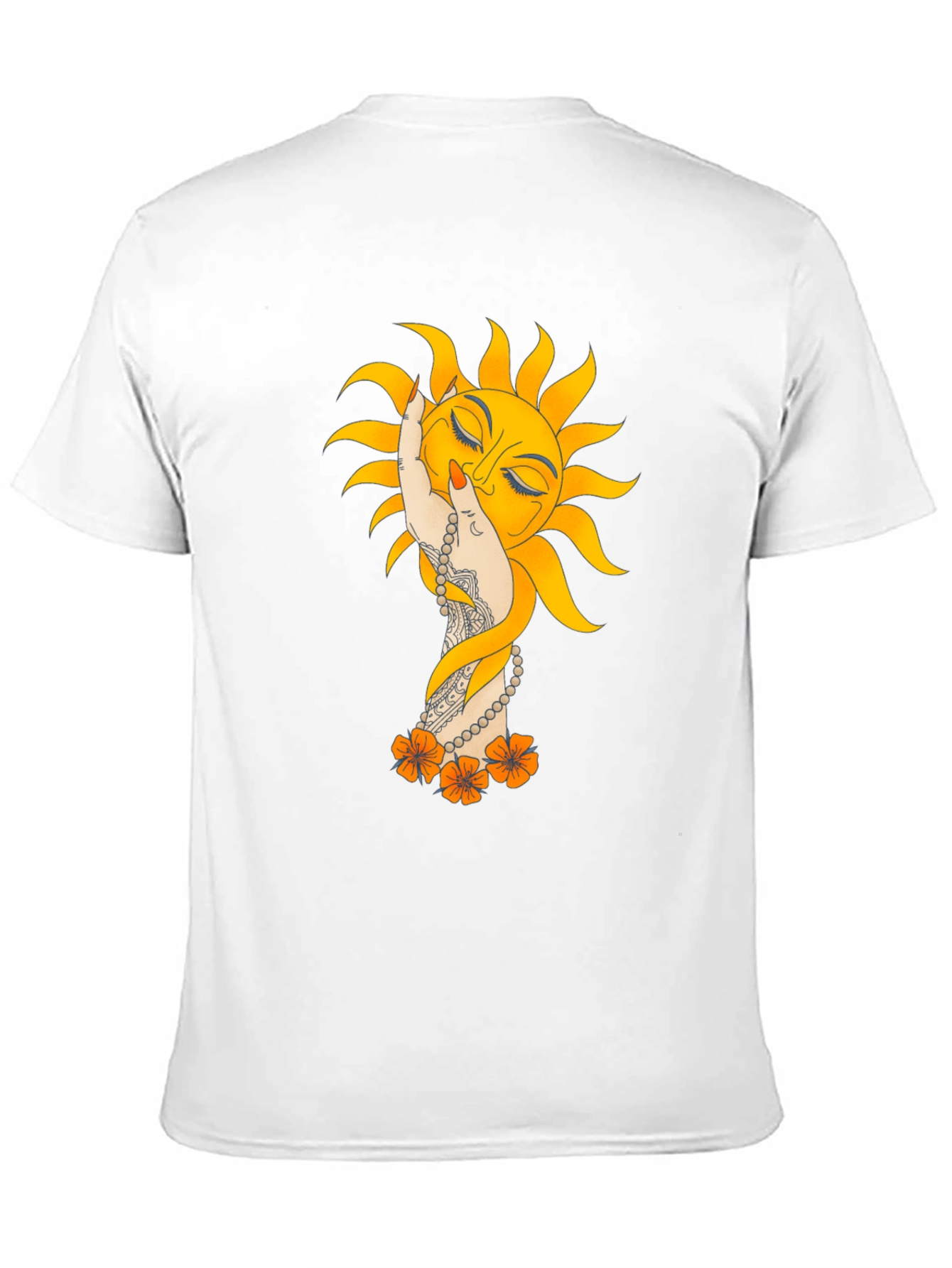 Black Sun Hand Graphic Tee - Stylish Black T-Shirt view 11