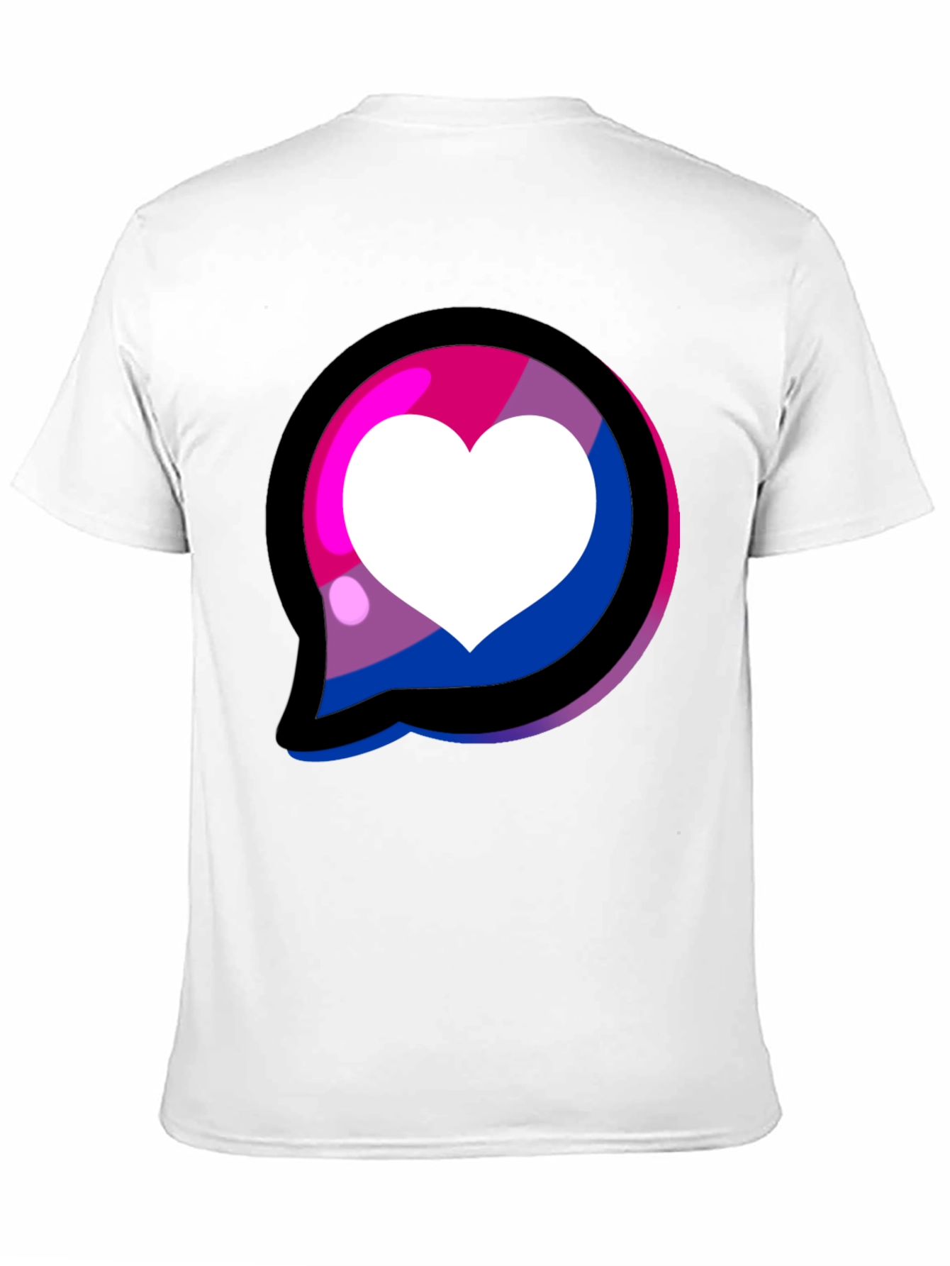 Black Bisexual Pride Heart T-Shirt view 11