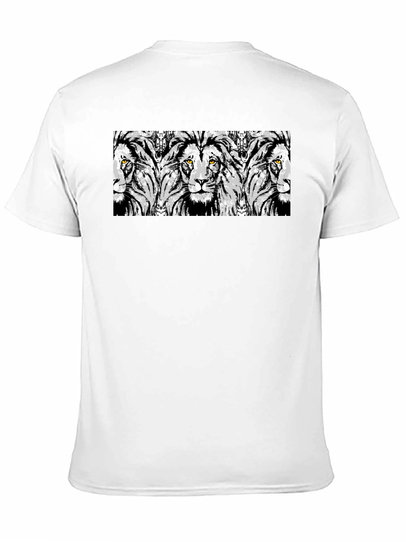 Black Lion Print Graphic Tee - Stylish Men's Black T-Shirt view 11