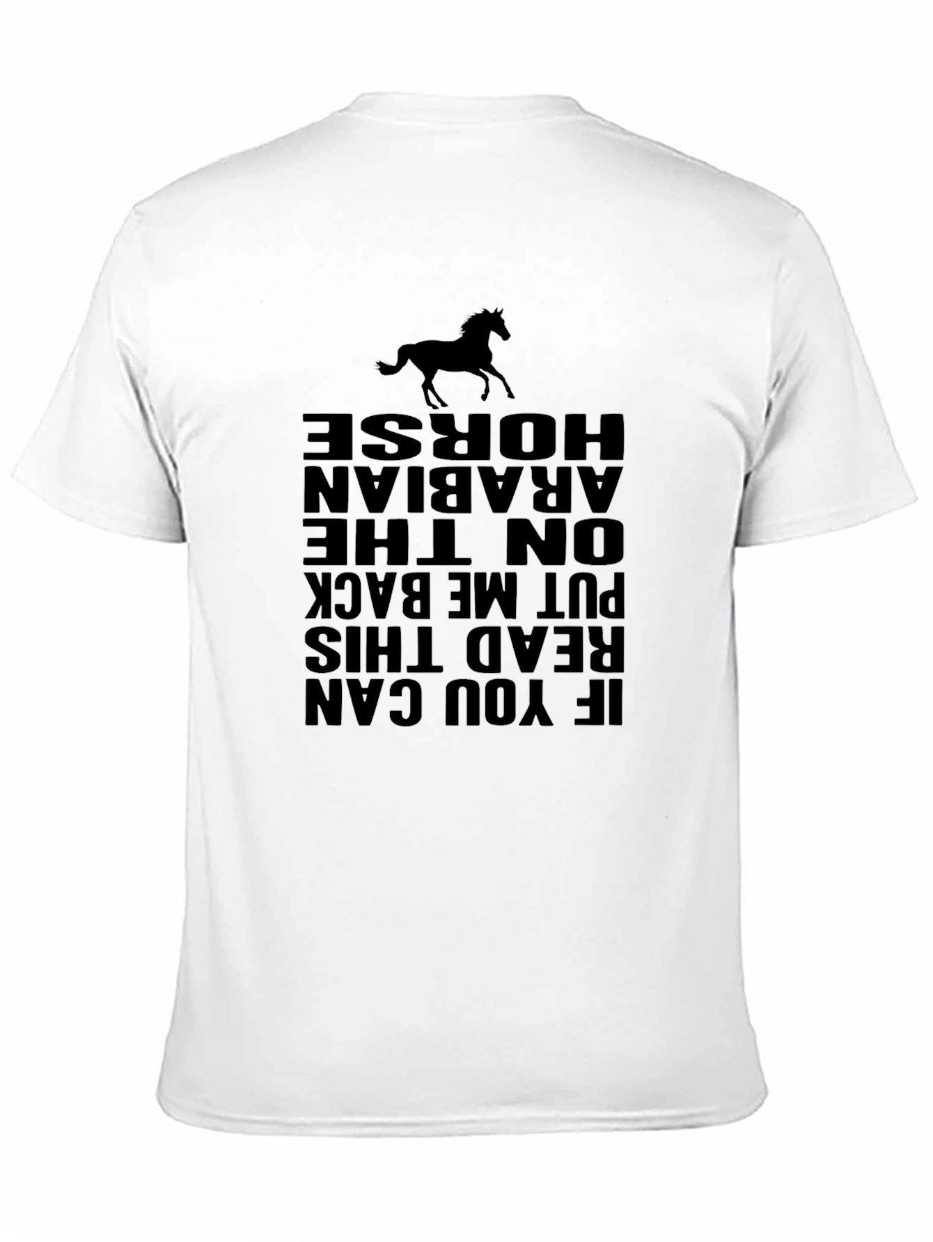 Black Horse Graphic Print Black T-Shirt view 11