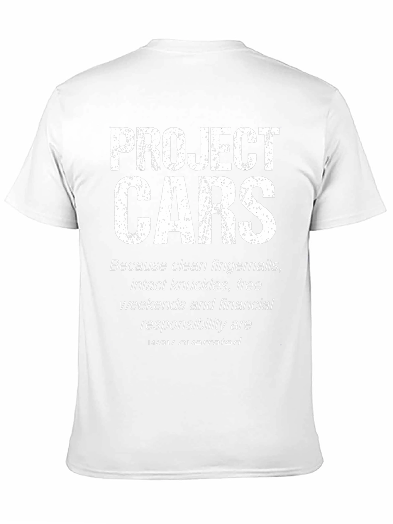 Black Project Cars T-Shirt - Clean Fingernails Overrated Tee view 11