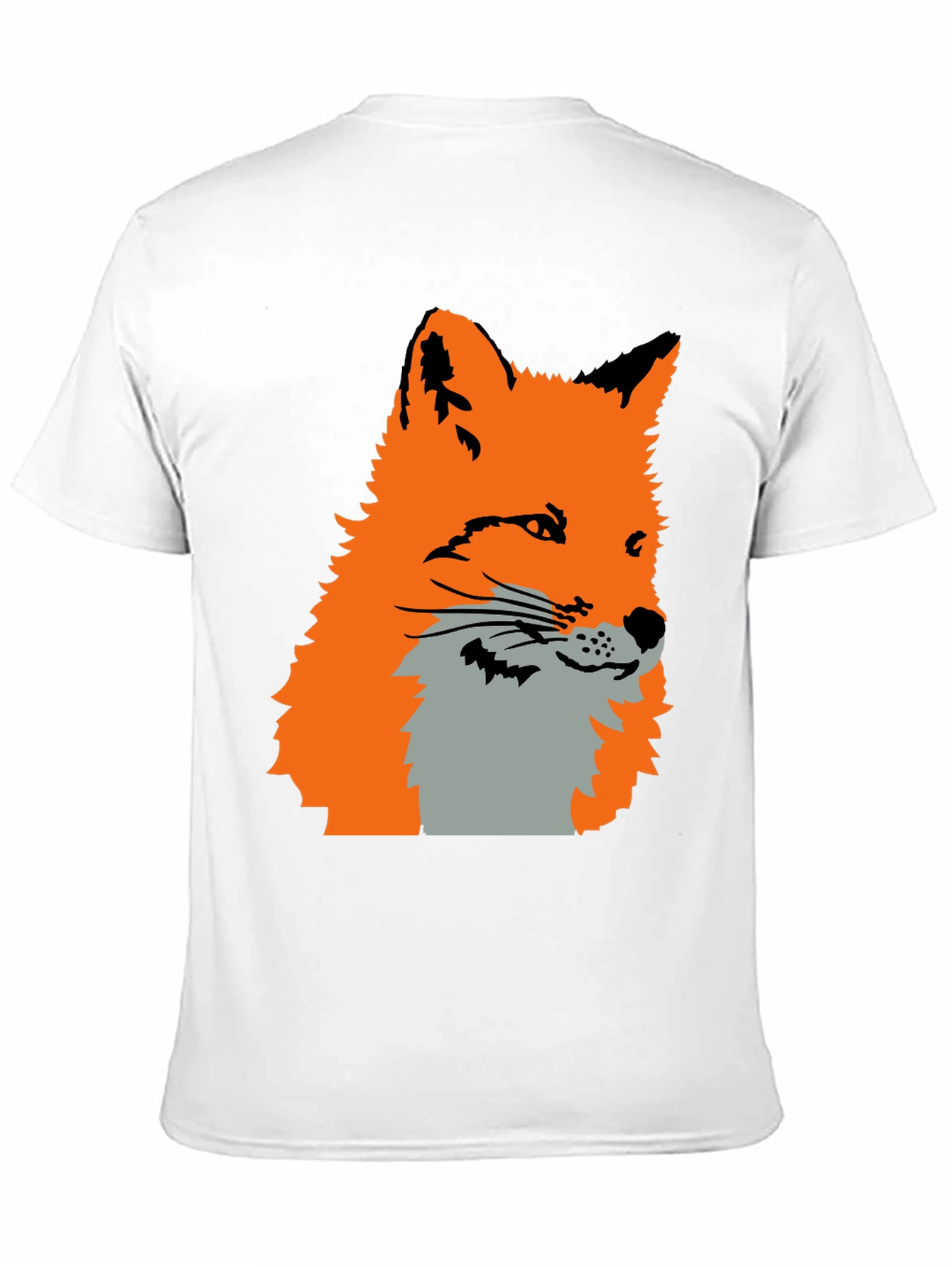 Black Fox Graphic Print T-Shirt - Black view 11