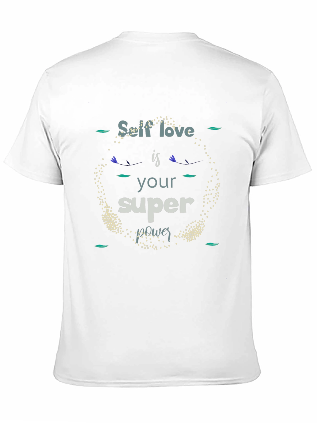 Black Self Love Super Power Graphic Tee - Black Unisex T-Shirt view 11
