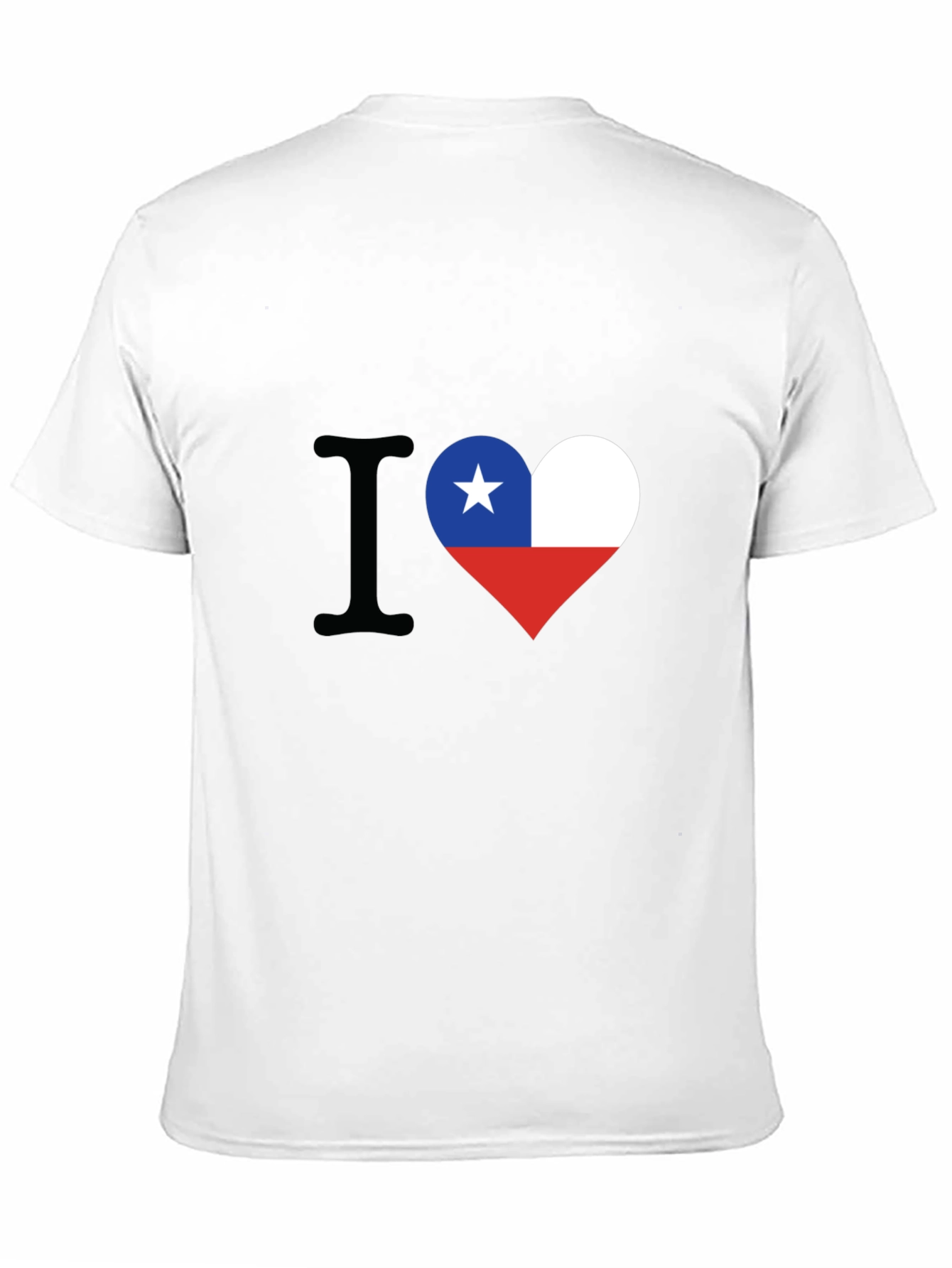 I Love Chile Heart Flag Black T-Shirt - 11