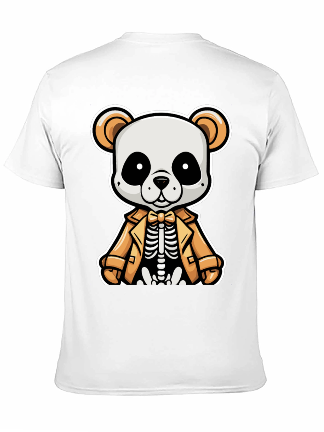 Black Panda Skeleton in Suit Graphic Tee view 11