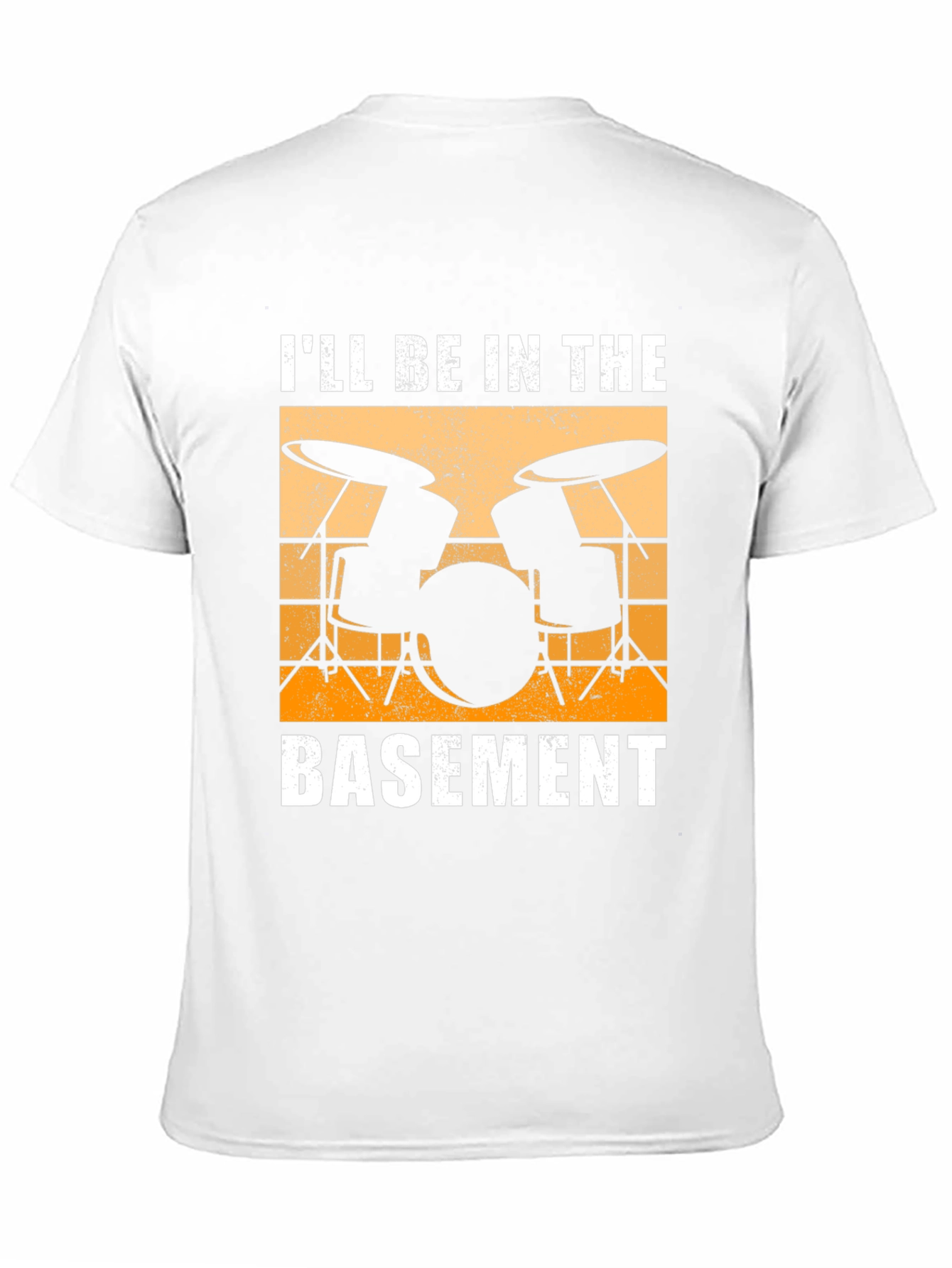Black I'll Be In The Basement Drum Set T-Shirt view 11
