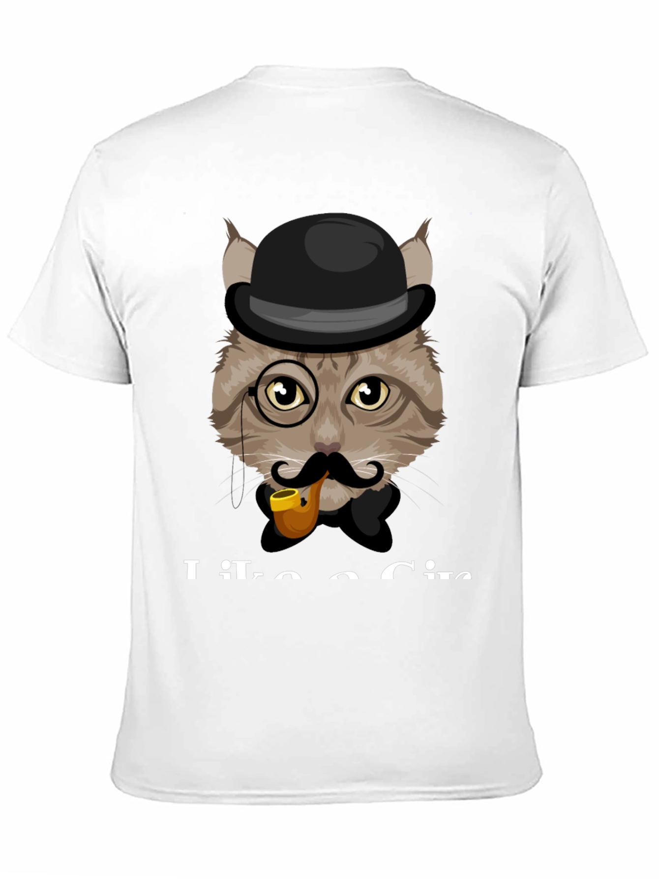 Black Cat Gentleman T-Shirt - Sophisticated Feline Design view 11