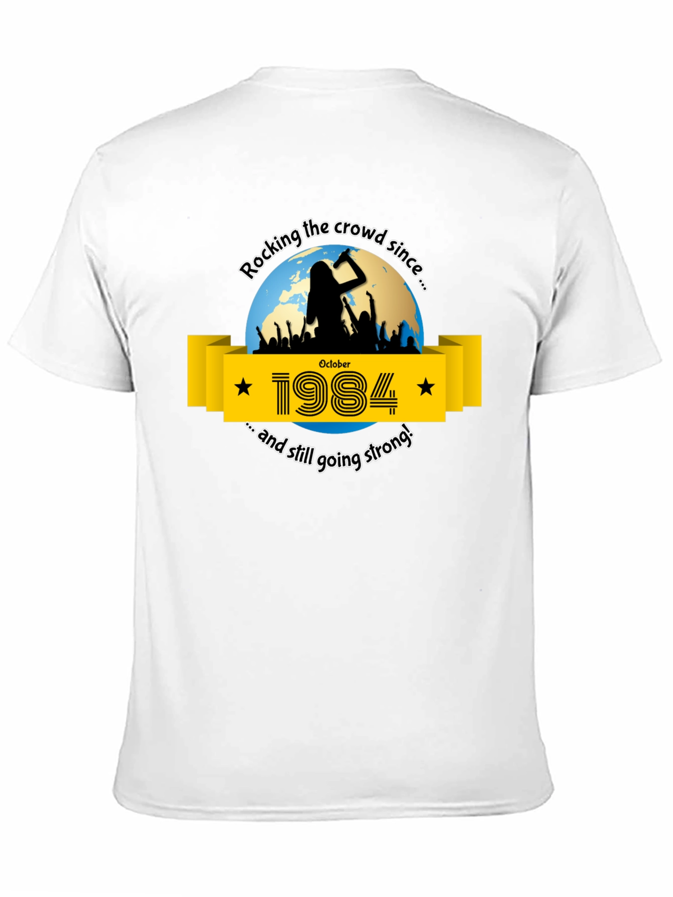 Black Rocking Since 1984 Graphic Tee view 11