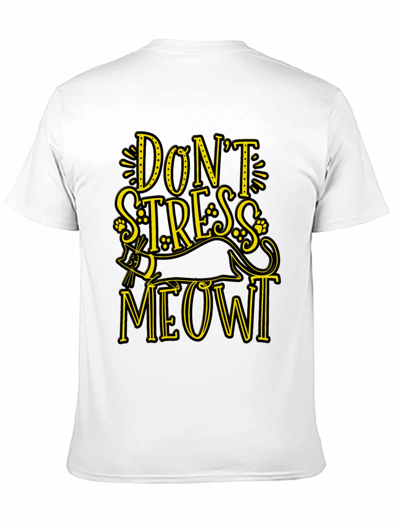 Black Don't Stress Meowt Black Graphic Tee view 11