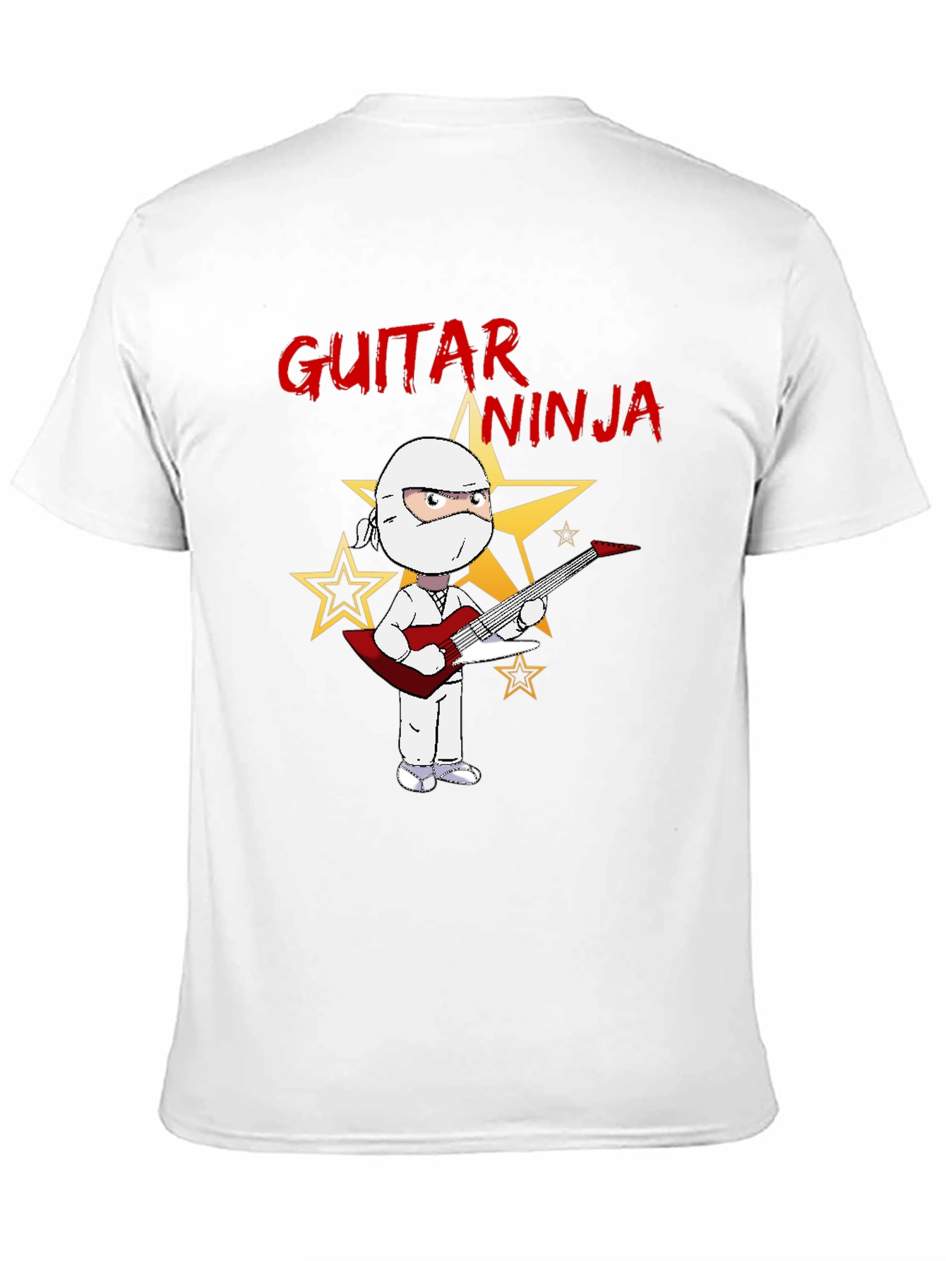 Black Guitar Ninja Graphic Tee view 11