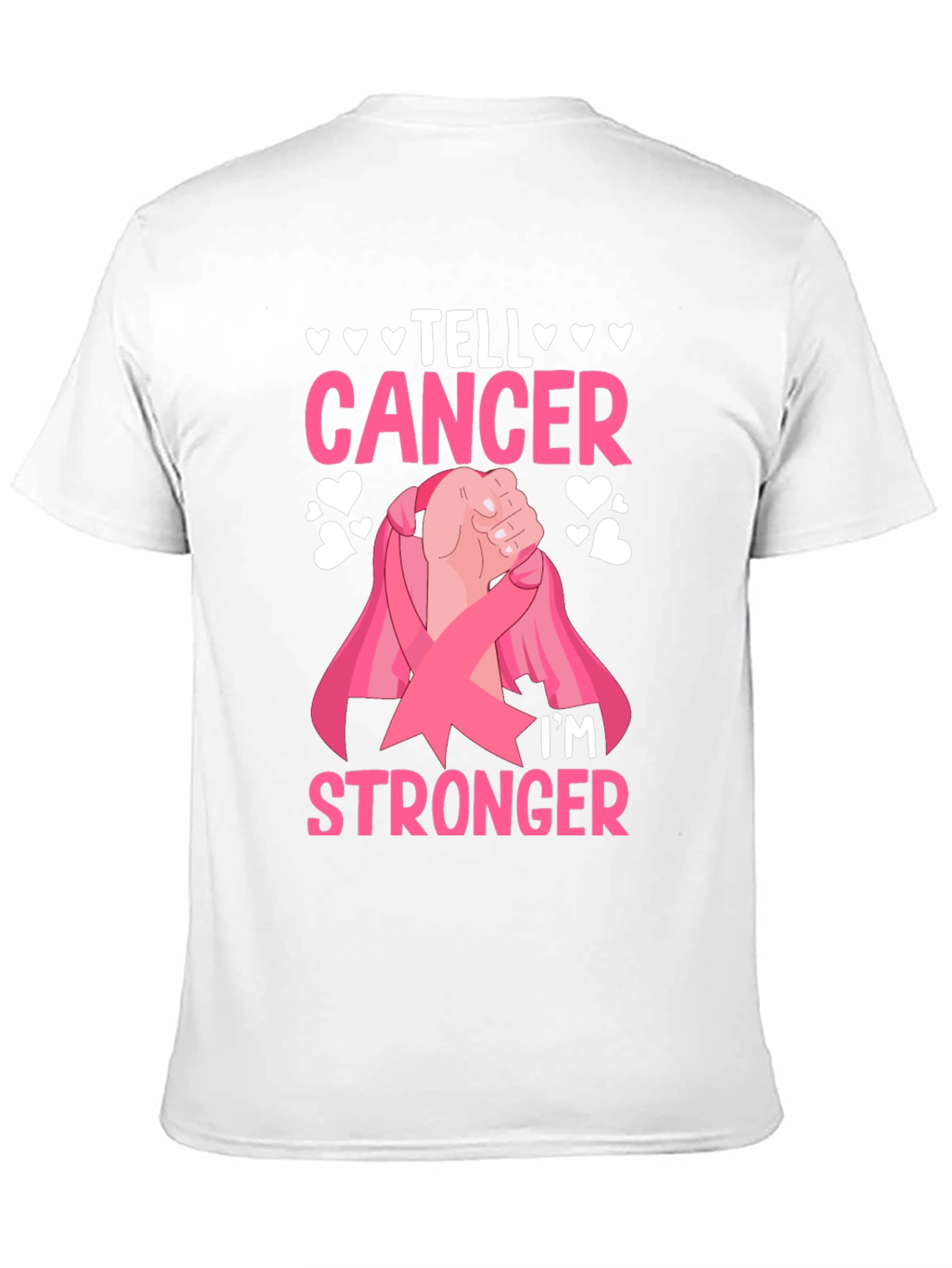 Black Tell Cancer I'm Stronger T-Shirt view 11
