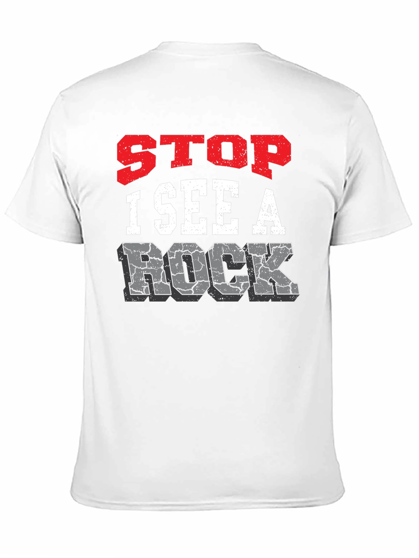 Black Stop I See A Rock Graphic Tee view 11