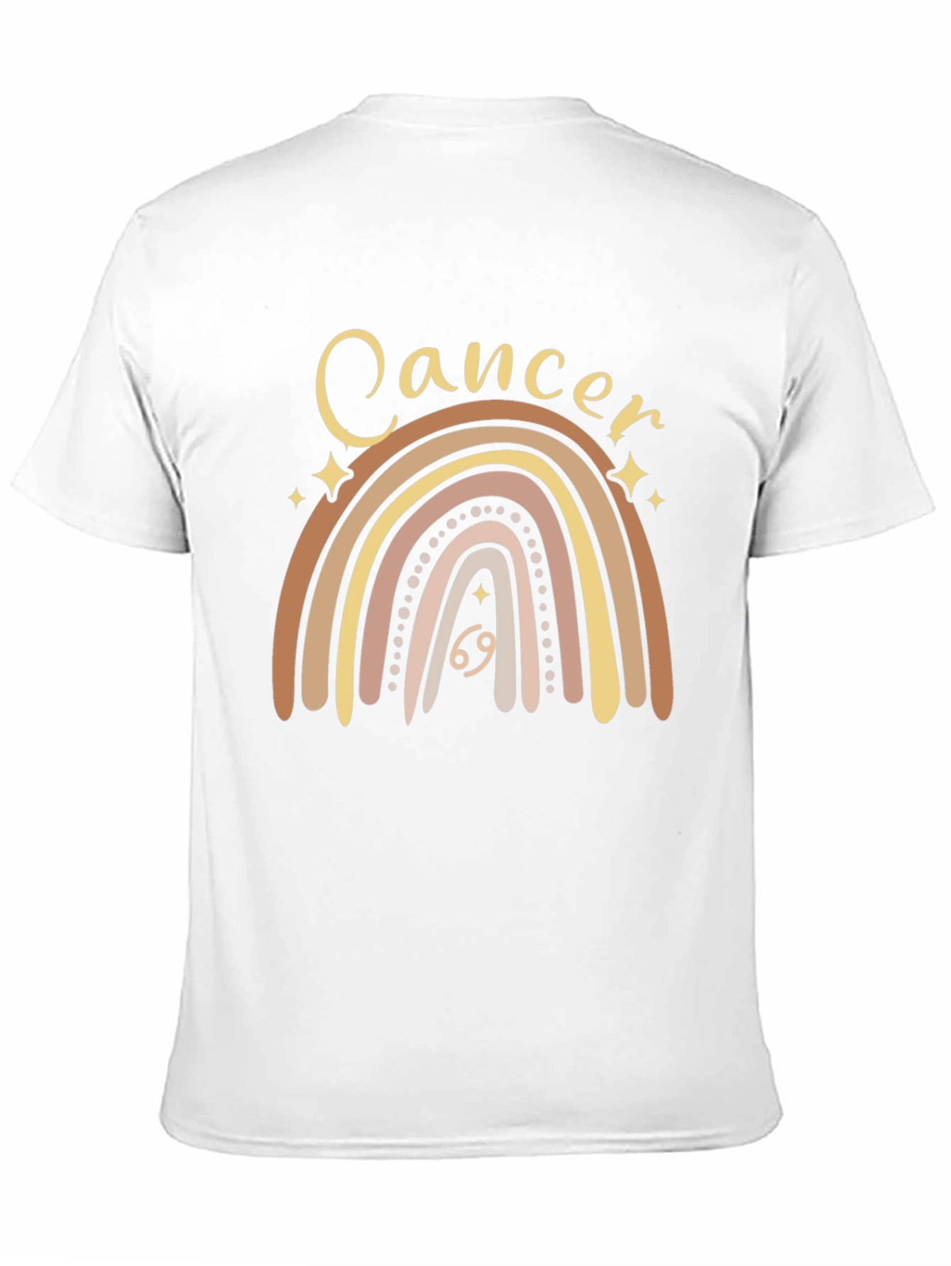 Black Cancer Zodiac Rainbow Graphic Tee view 11