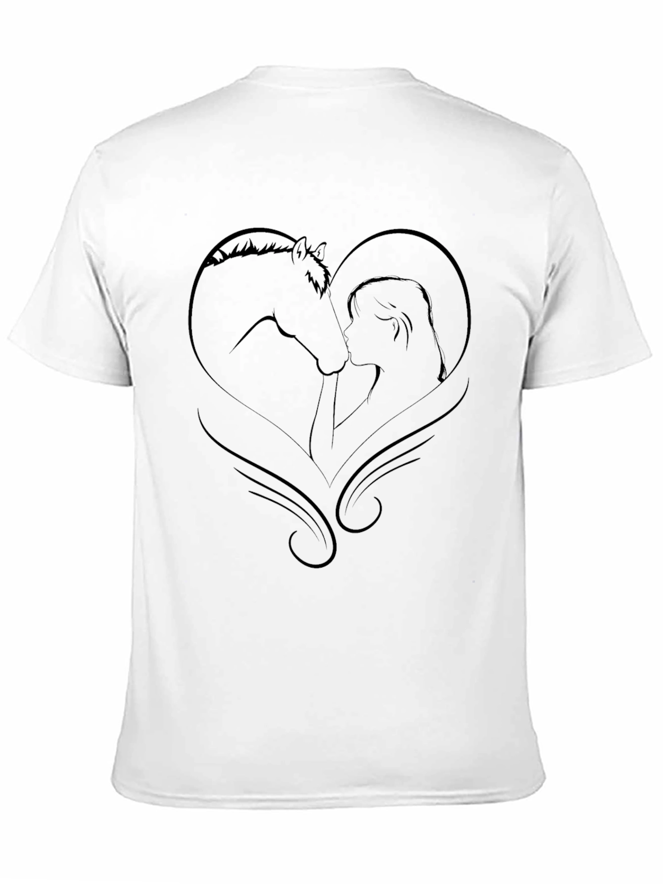 Equestrian Heart Tee - Horse & Girl Graphic T-Shirt - 11